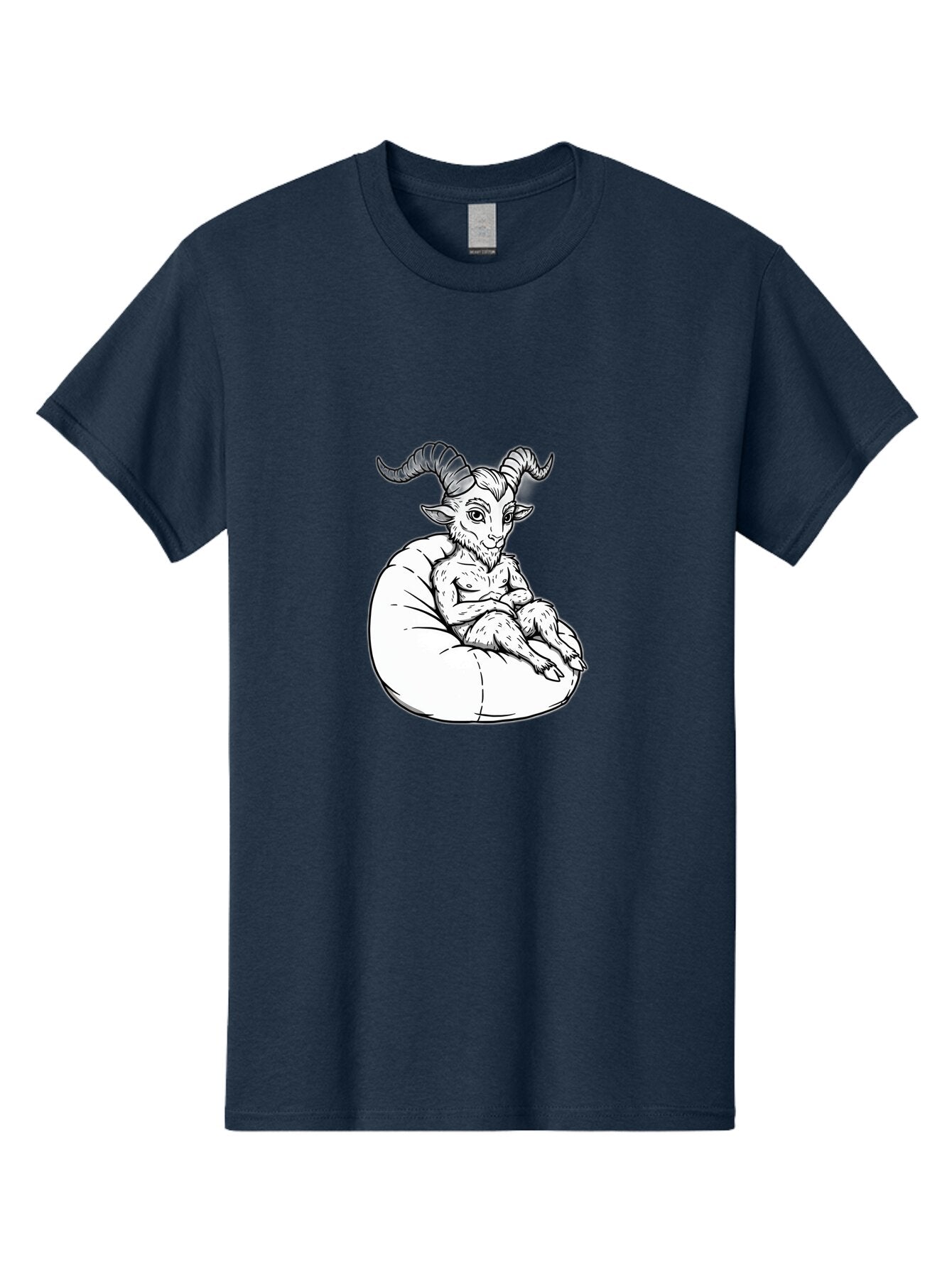 Baphomet-Sitting-Bean-Bag Men'S Graphic Tee, 100% Cotton, Comfortable Casual Summer Wear, Machine Washable, Vintage Camera, Old Camera, Antique Camera, Black Camera, Classic Photography, Photography Equipment, Nostalgic Device, Film Camera, Baq342 13