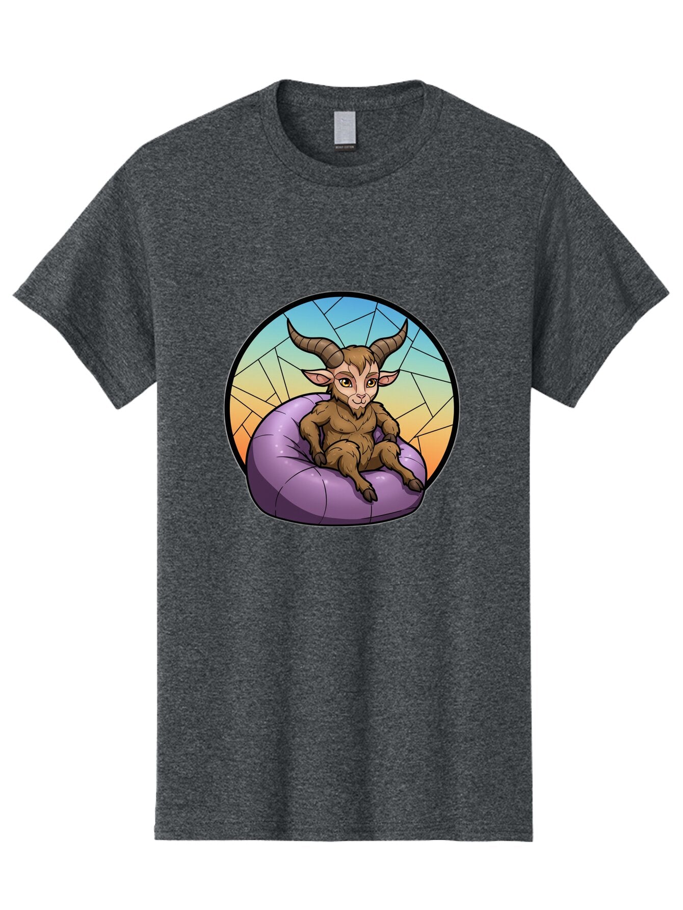 Baphomet-Sitting-On-Purple-Beanbag Men'S Graphic Tee, 100% Cotton, Comfortable Casual Summer Wear, Machine Washable, Vintage Camera, Old Camera, Antique Camera, Black Camera, Classic Photography, Photography Equipment, Nostalgic Device, Baq343 6