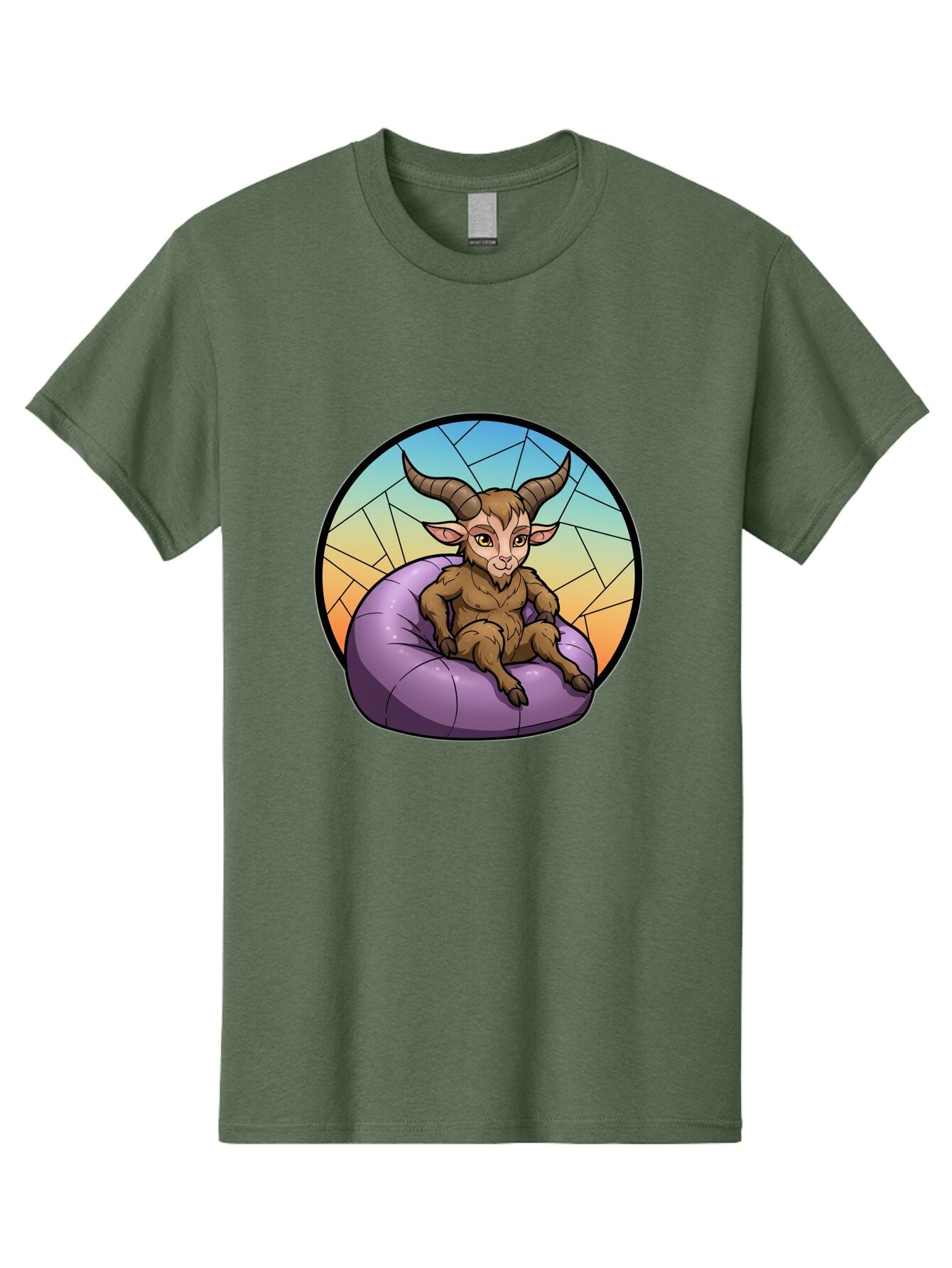 Baphomet-Sitting-On-Purple-Beanbag Men'S Graphic Tee, 100% Cotton, Comfortable Casual Summer Wear, Machine Washable, Vintage Camera, Old Camera, Antique Camera, Black Camera, Classic Photography, Photography Equipment, Nostalgic Device, Baq343 8