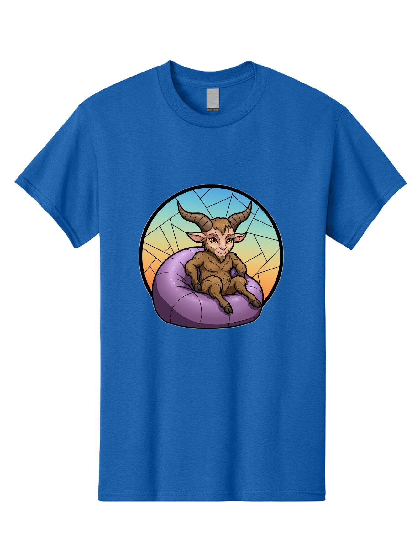 Baphomet-Sitting-On-Purple-Beanbag Men'S Graphic Tee, 100% Cotton, Comfortable Casual Summer Wear, Machine Washable, Vintage Camera, Old Camera, Antique Camera, Black Camera, Classic Photography, Photography Equipment, Nostalgic Device, Baq343 7
