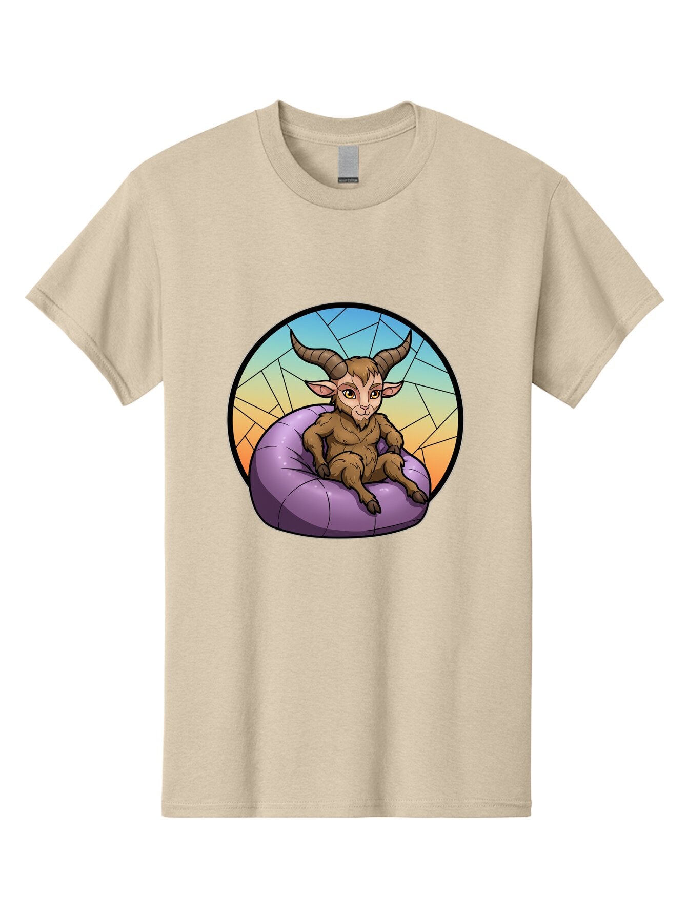 Baphomet-Sitting-On-Purple-Beanbag Men'S Graphic Tee, 100% Cotton, Comfortable Casual Summer Wear, Machine Washable, Vintage Camera, Old Camera, Antique Camera, Black Camera, Classic Photography, Photography Equipment, Nostalgic Device, Baq343 11
