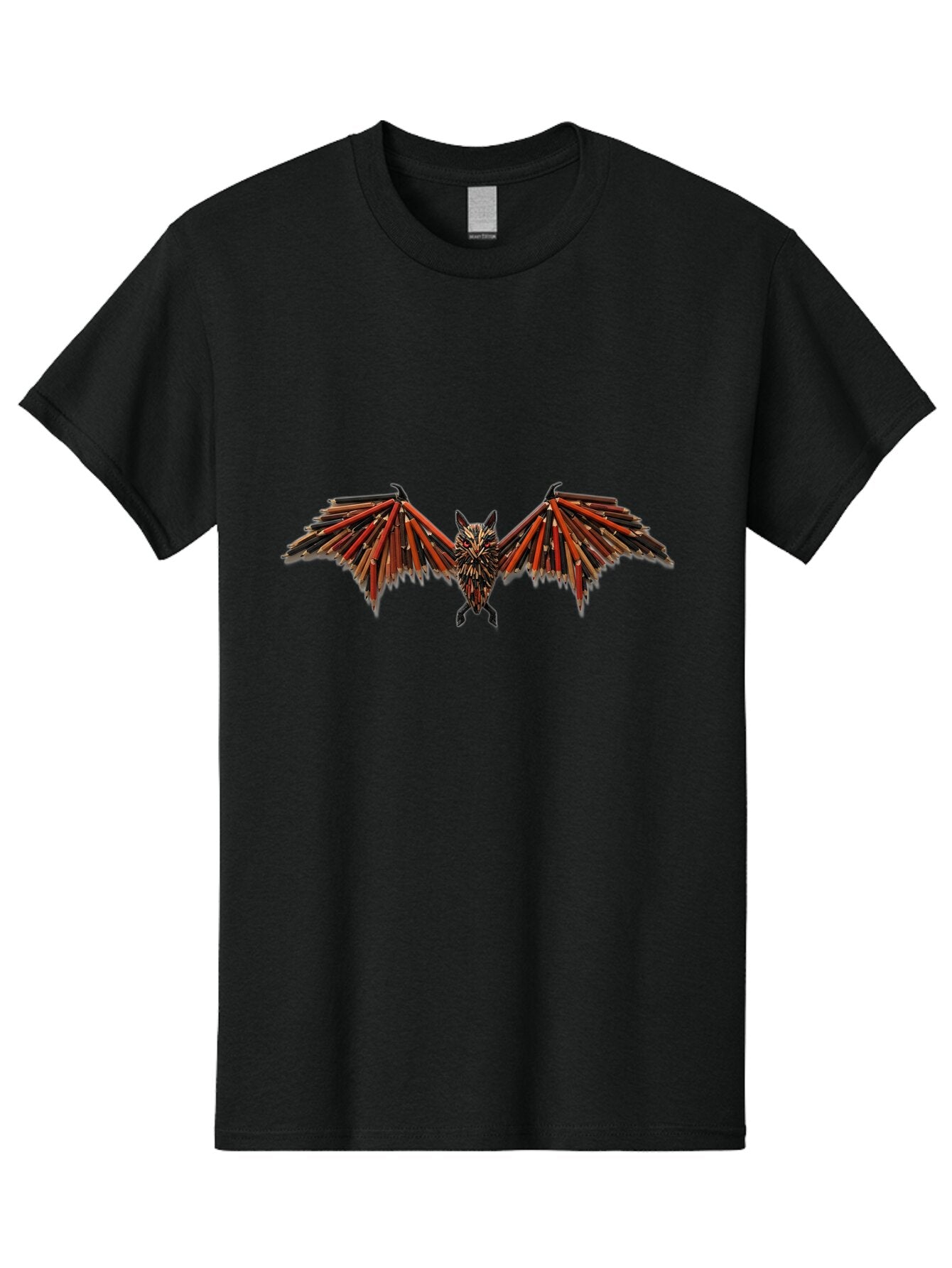 Bat-Made-Of-Colored-Pencils Men'S Graphic Tee, 100% Cotton, Comfortable Casual Summer Wear, Machine Washable, Vintage Camera, Old Camera, Antique Camera, Black Camera, Classic Photography, Photography Equipment, Nostalgic Device, Film Camera, Baq344 14