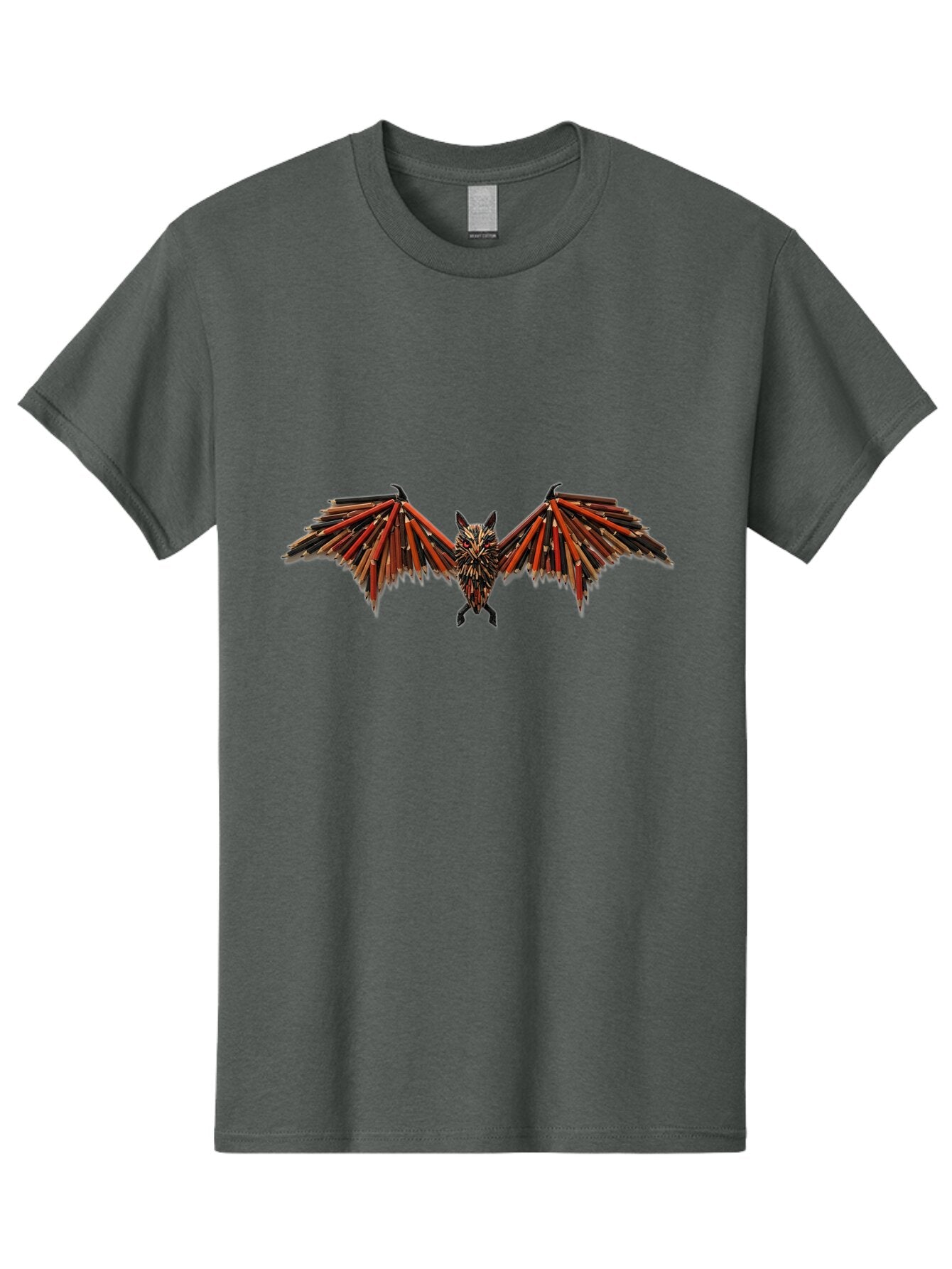 Bat-Made-Of-Colored-Pencils Men'S Graphic Tee, 100% Cotton, Comfortable Casual Summer Wear, Machine Washable, Vintage Camera, Old Camera, Antique Camera, Black Camera, Classic Photography, Photography Equipment, Nostalgic Device, Film Camera, Baq344 12