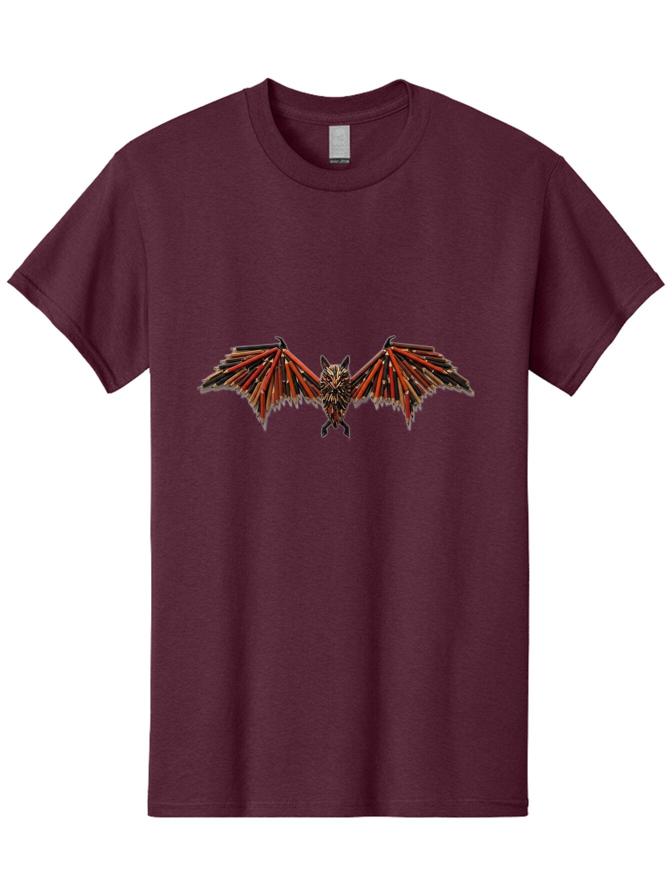 Bat-Made-Of-Colored-Pencils Men'S Graphic Tee, 100% Cotton, Comfortable Casual Summer Wear, Machine Washable, Vintage Camera, Old Camera, Antique Camera, Black Camera, Classic Photography, Photography Equipment, Nostalgic Device, Film Camera, Baq344 9