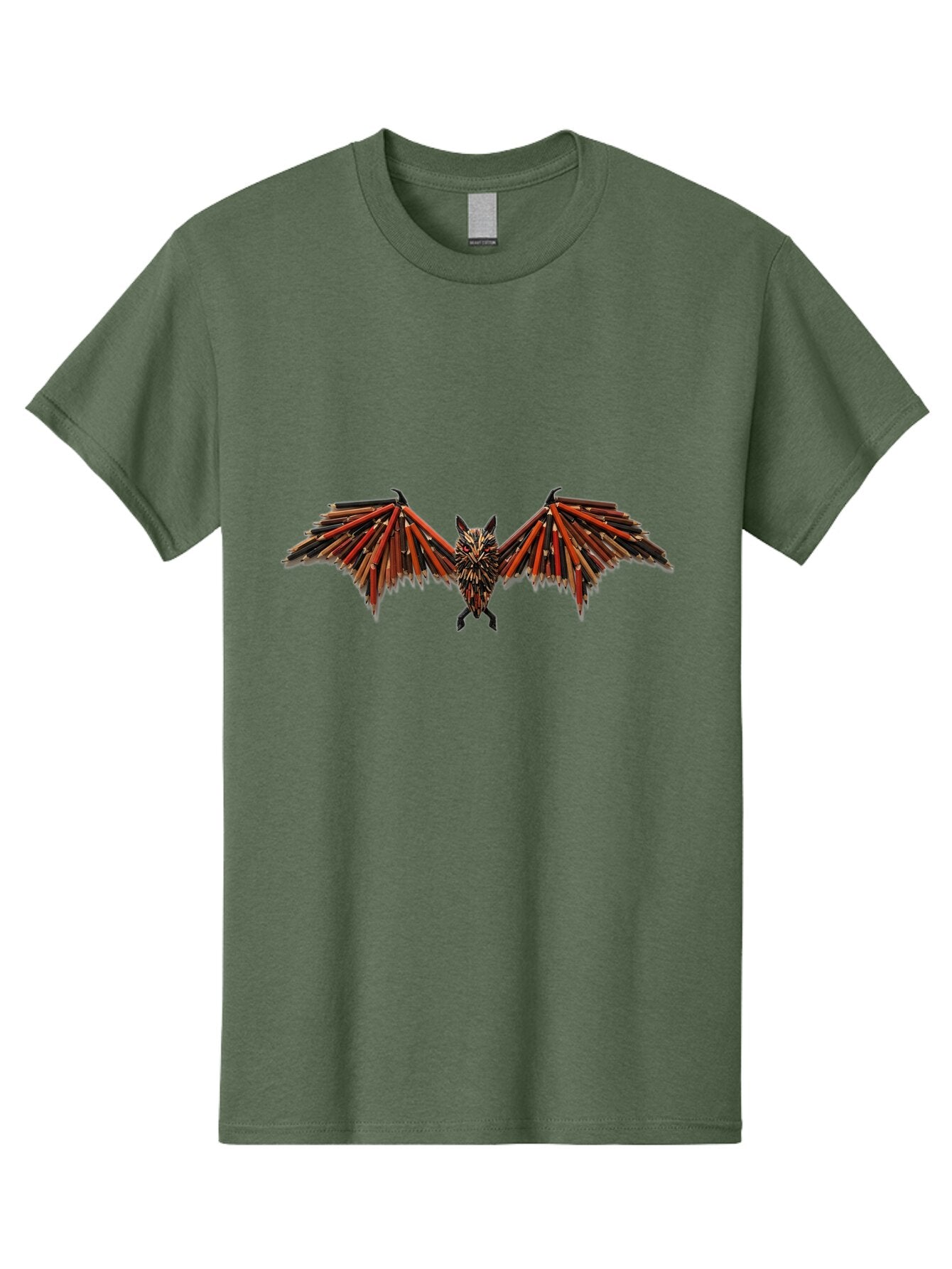 Bat-Made-Of-Colored-Pencils Men'S Graphic Tee, 100% Cotton, Comfortable Casual Summer Wear, Machine Washable, Vintage Camera, Old Camera, Antique Camera, Black Camera, Classic Photography, Photography Equipment, Nostalgic Device, Film Camera, Baq344 11