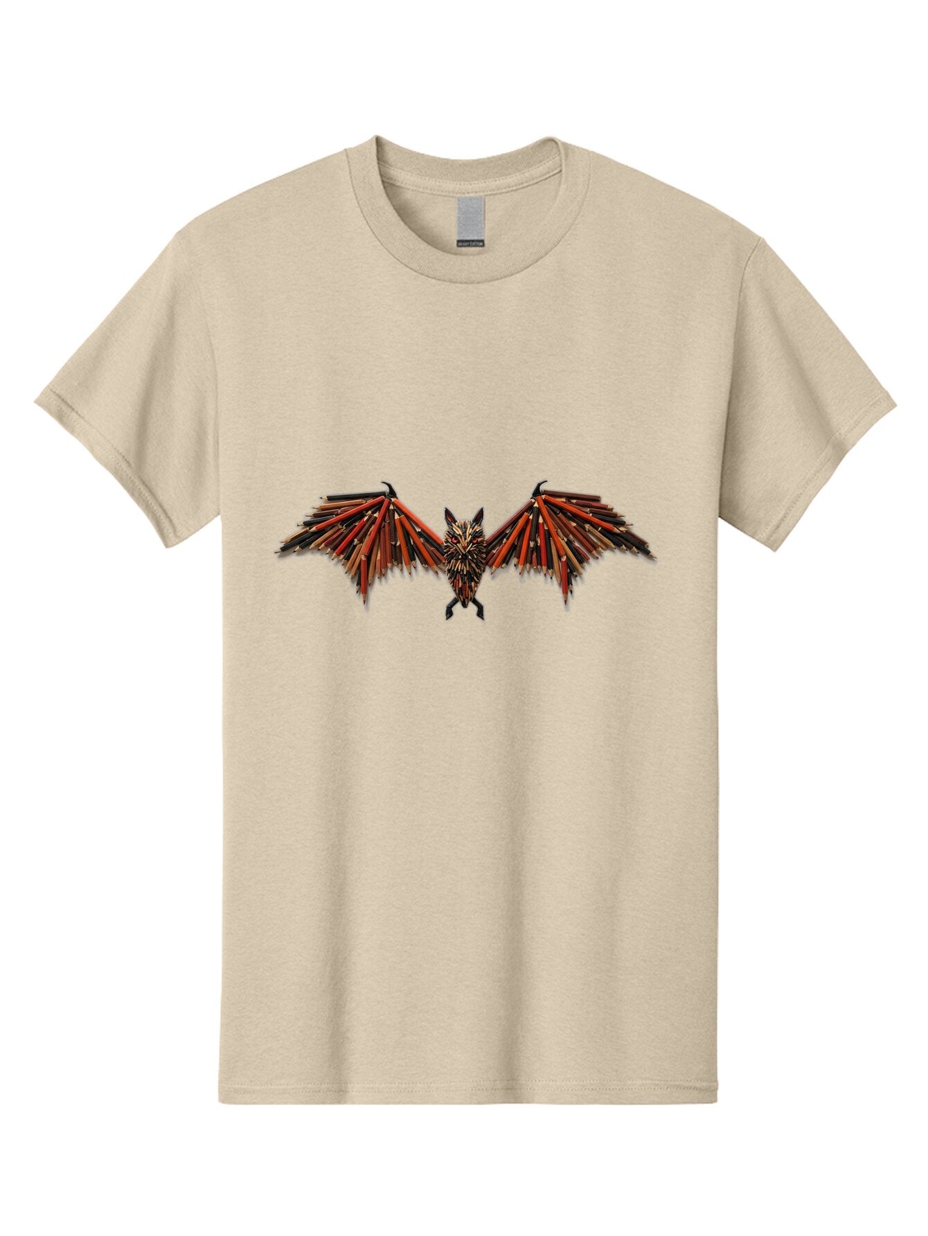 Bat-Made-Of-Colored-Pencils Men'S Graphic Tee, 100% Cotton, Comfortable Casual Summer Wear, Machine Washable, Vintage Camera, Old Camera, Antique Camera, Black Camera, Classic Photography, Photography Equipment, Nostalgic Device, Film Camera, Baq344 7