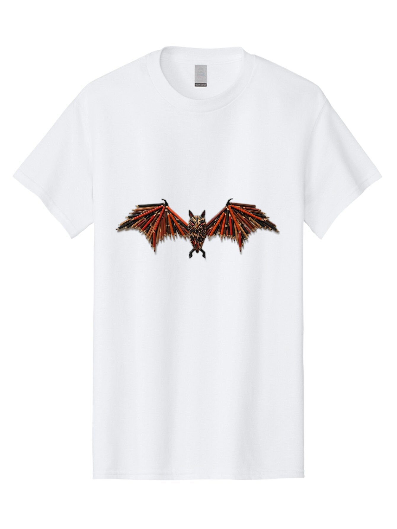 Bat-Made-Of-Colored-Pencils Men'S Graphic Tee, 100% Cotton, Comfortable Casual Summer Wear, Machine Washable, Vintage Camera, Old Camera, Antique Camera, Black Camera, Classic Photography, Photography Equipment, Nostalgic Device, Film Camera, Baq344 8