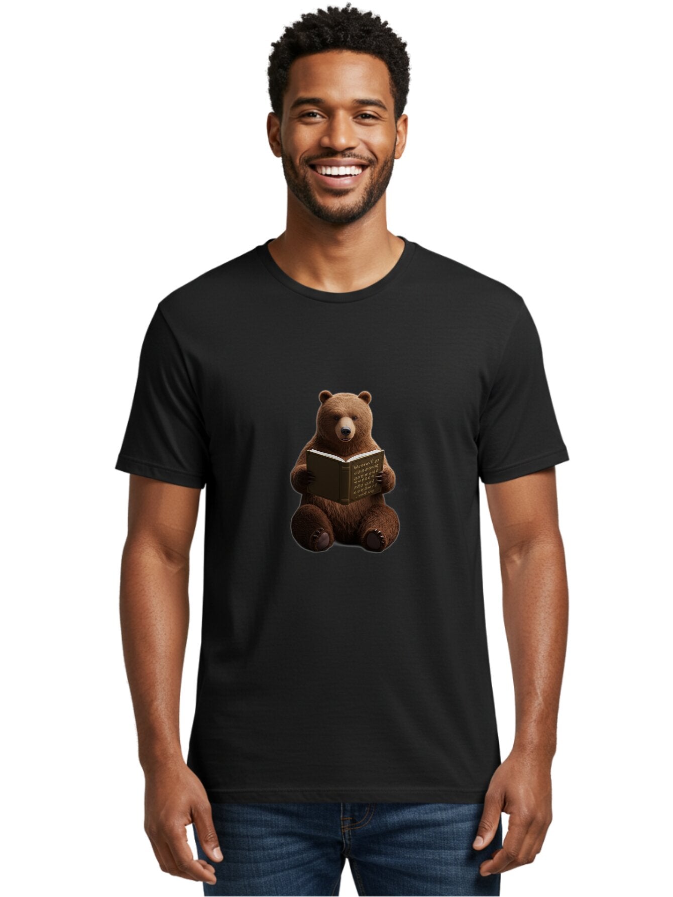 Bear-Reading-Book Men'S Graphic Tee, 100% Cotton, Comfortable Casual Summer Wear, Machine Washable, Vintage Camera, Old Camera, Antique Camera, Black Camera, Classic Photography, Photography Equipment, Nostalgic Device, Film Camera, Camera Art Baq347 23