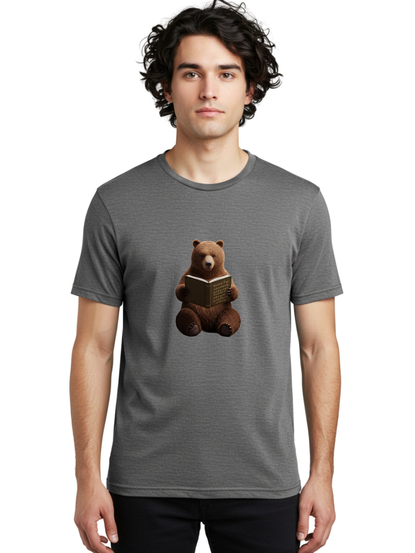 Bear-Reading-Book Men'S Graphic Tee, 100% Cotton, Comfortable Casual Summer Wear, Machine Washable, Vintage Camera, Old Camera, Antique Camera, Black Camera, Classic Photography, Photography Equipment, Nostalgic Device, Film Camera, Camera Art Baq347 26
