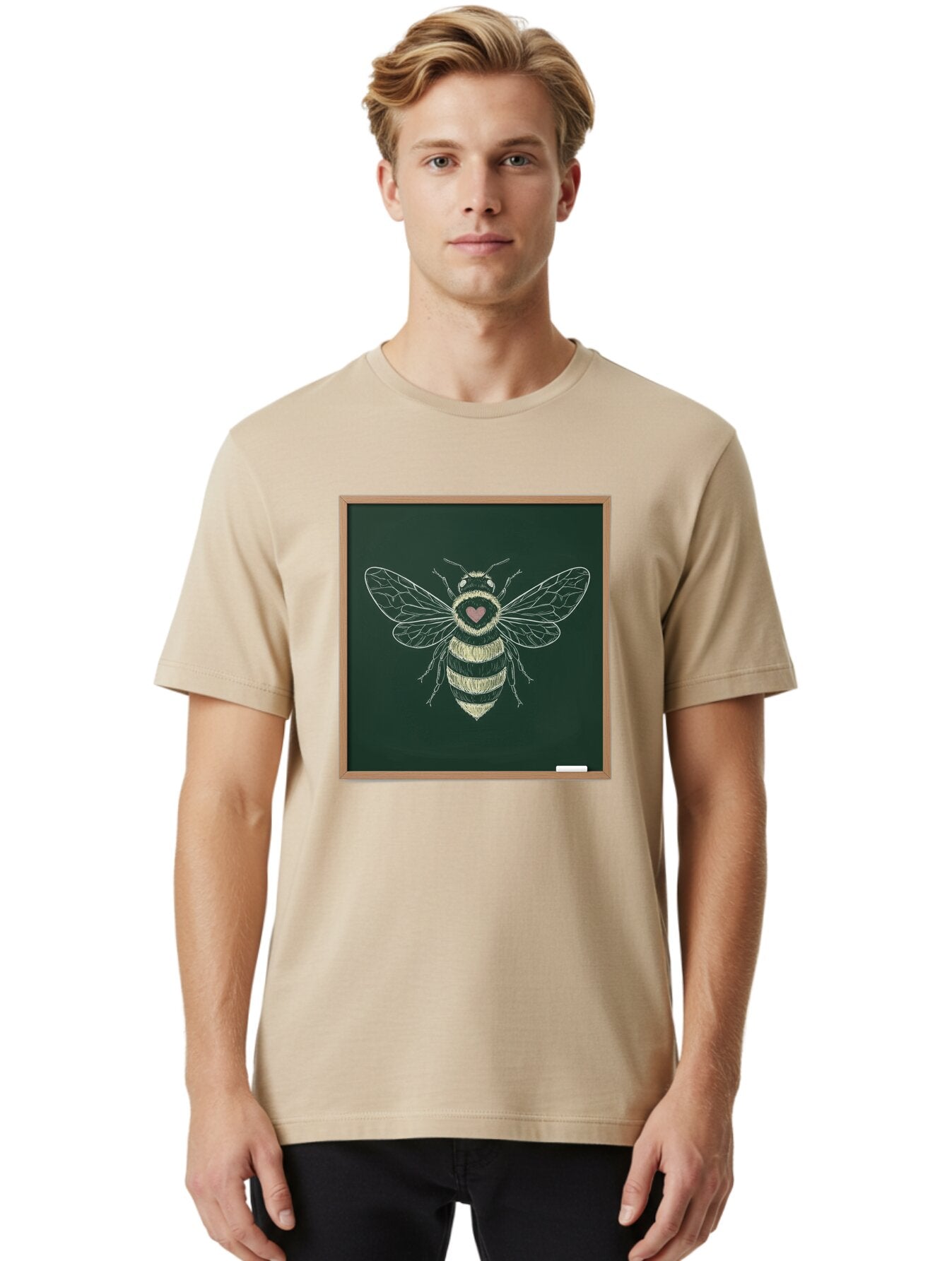 Bee-With-Heart-1 Men'S Graphic Tee, 100% Cotton, Comfortable Casual Summer Wear, Machine Washable, Vintage Camera, Old Camera, Antique Camera, Black Camera, Classic Photography, Photography Equipment, Nostalgic Device, Film Camera, Camera Art Baq351 18
