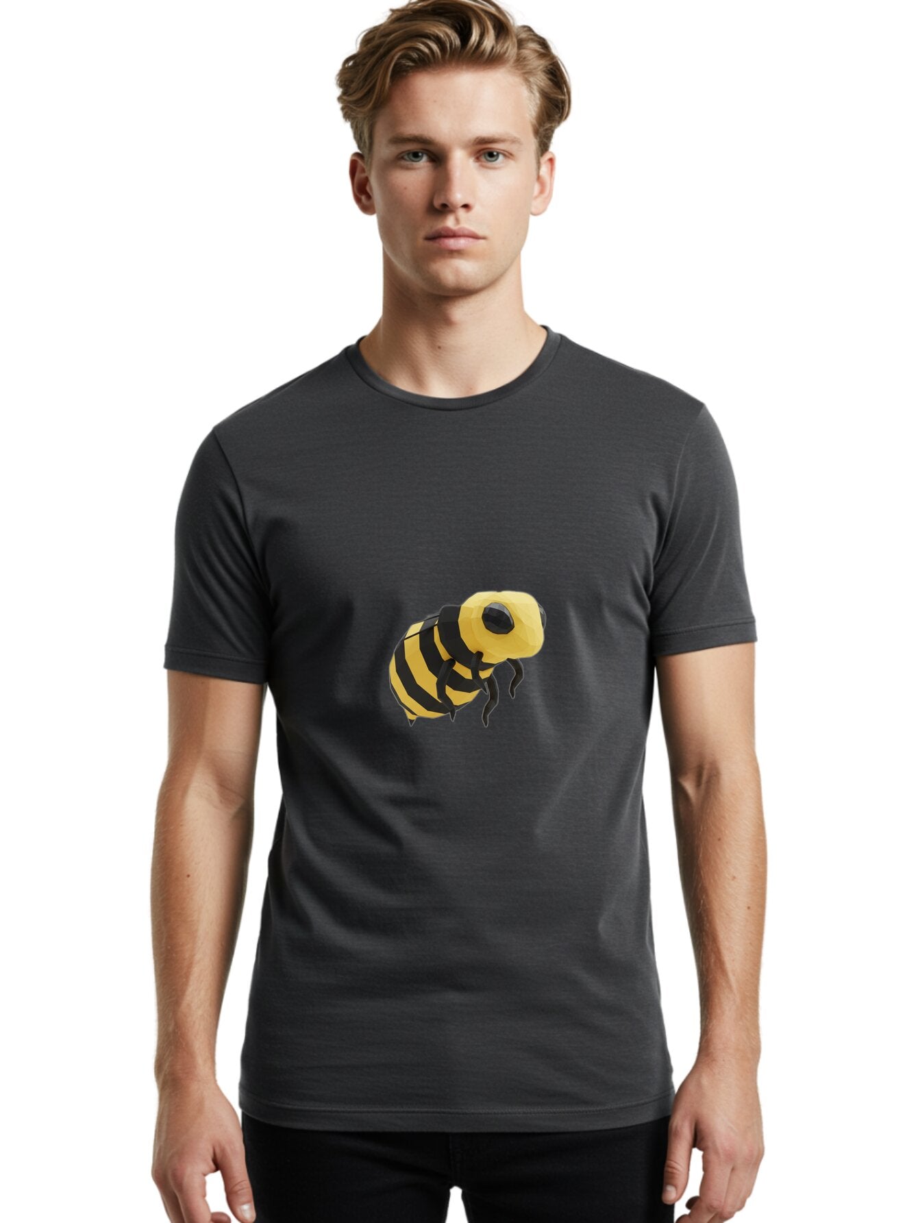 Bee Men'S Graphic Tee, 100% Cotton, Comfortable Casual Summer Wear, Machine Washable, Vintage Camera, Old Camera, Antique Camera, Black Camera, Classic Photography, Photography Equipment, Nostalgic Device, Film Camera, Camera Art Baq354 24