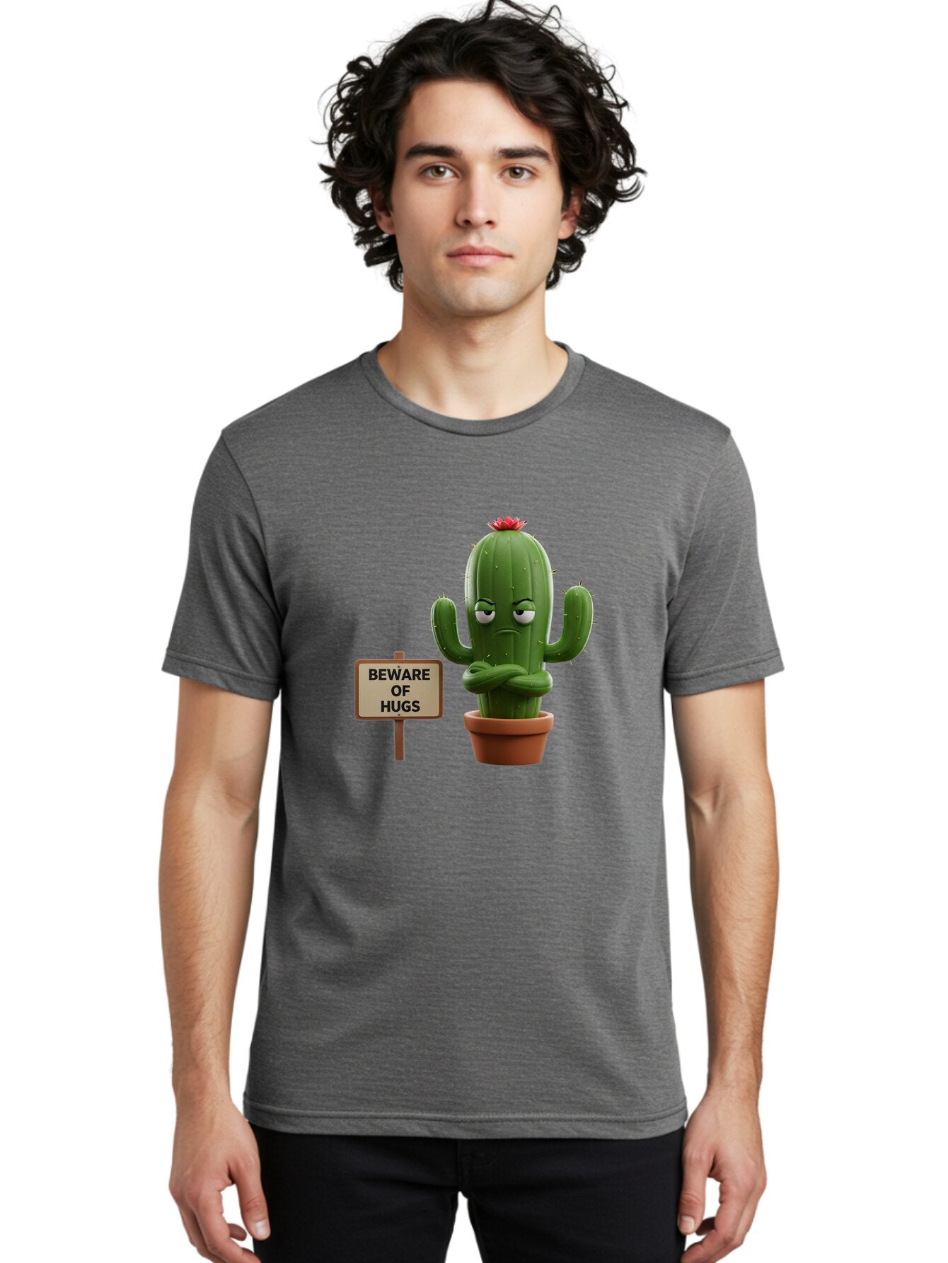 Beware-Of-Hugs-Cactus Men'S Graphic Tee, 100% Cotton, Comfortable Casual Summer Wear, Machine Washable, Vintage Camera, Old Camera, Antique Camera, Black Camera, Classic Photography, Photography Equipment, Nostalgic Device, Film Camera, Baq355 27