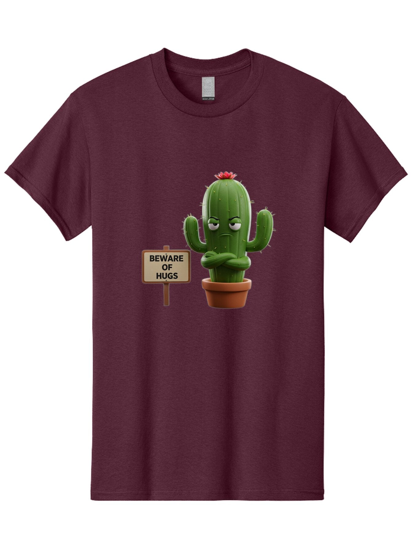 Beware-Of-Hugs-Cactus Men'S Graphic Tee, 100% Cotton, Comfortable Casual Summer Wear, Machine Washable, Vintage Camera, Old Camera, Antique Camera, Black Camera, Classic Photography, Photography Equipment, Nostalgic Device, Film Camera, Baq355 2