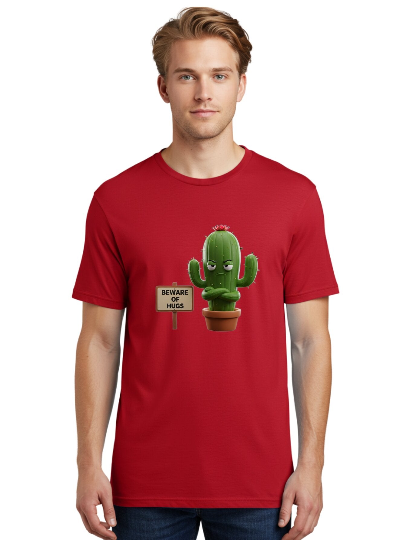 Beware-Of-Hugs-Cactus Men'S Graphic Tee, 100% Cotton, Comfortable Casual Summer Wear, Machine Washable, Vintage Camera, Old Camera, Antique Camera, Black Camera, Classic Photography, Photography Equipment, Nostalgic Device, Film Camera, Baq355 16