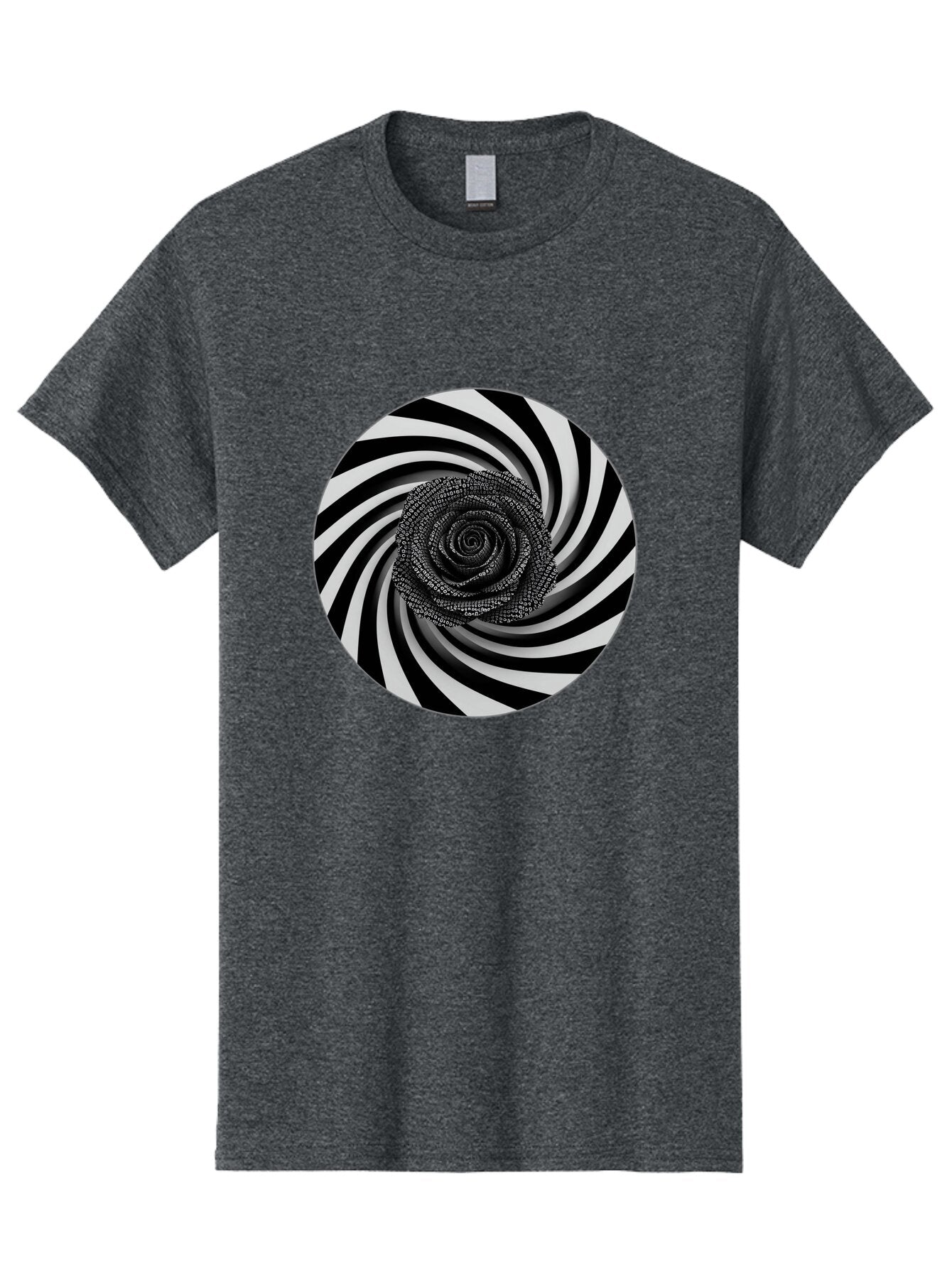 Black-And-White-Spiral Men'S Graphic Tee, 100% Cotton, Comfortable Casual Summer Wear, Machine Washable, Vintage Camera, Old Camera, Antique Camera, Black Camera, Classic Photography, Photography Equipment, Nostalgic Device, Film Camera, Baq363 2