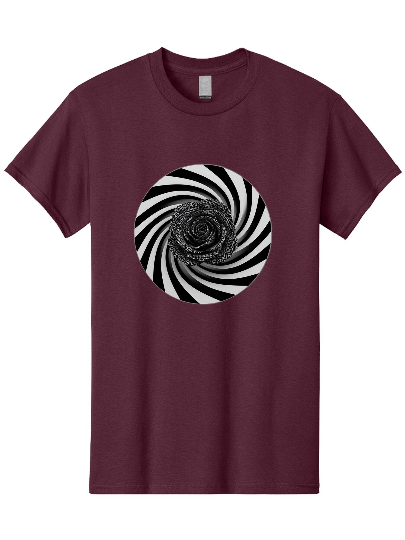 Black-And-White-Spiral Men'S Graphic Tee, 100% Cotton, Comfortable Casual Summer Wear, Machine Washable, Vintage Camera, Old Camera, Antique Camera, Black Camera, Classic Photography, Photography Equipment, Nostalgic Device, Film Camera, Baq363 12