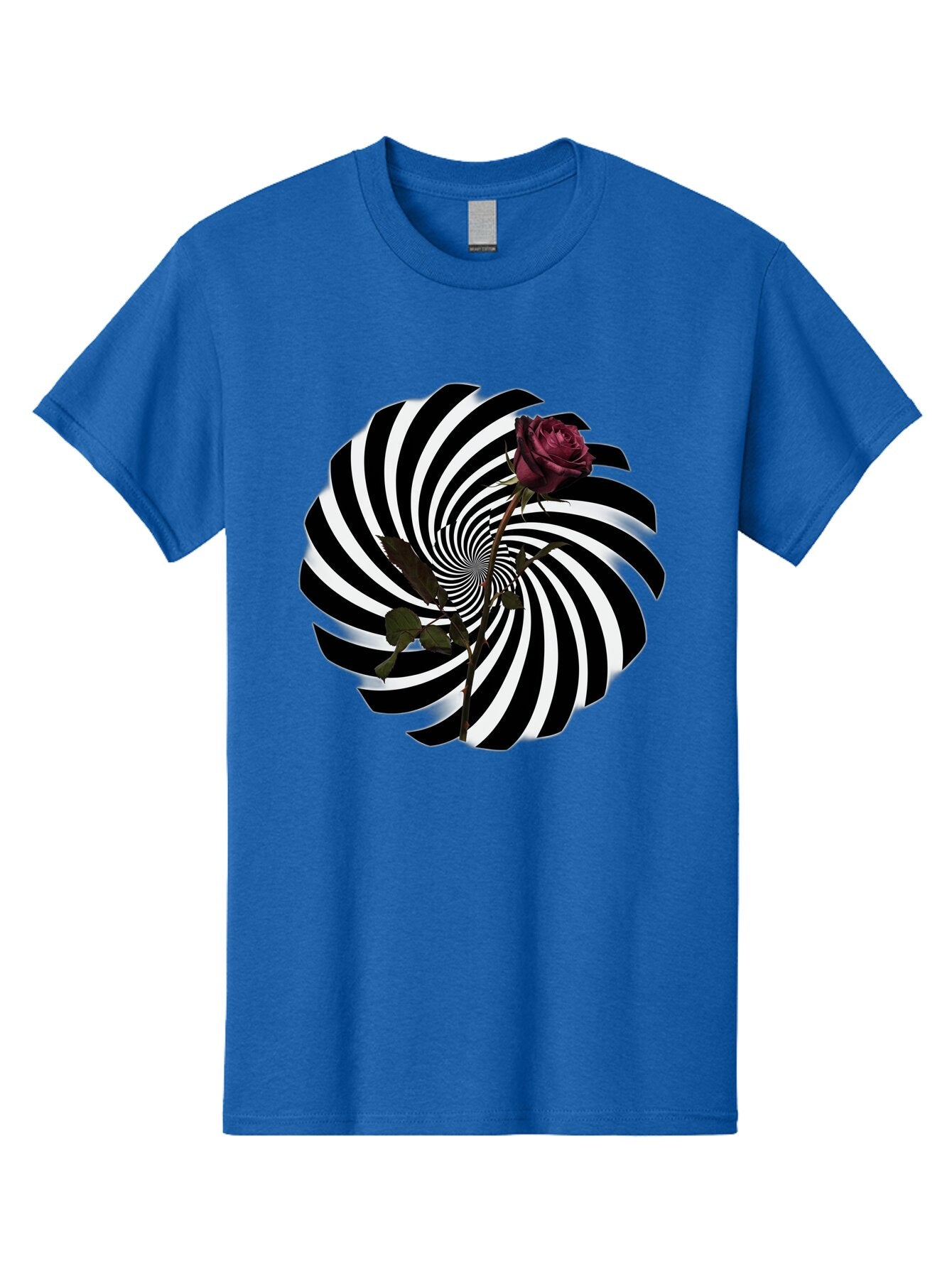 Black-And-White-Swirl-With-Rose Men'S Graphic Tee, 100% Cotton, Comfortable Casual Summer Wear, Machine Washable, Vintage Camera, Old Camera, Antique Camera, Black Camera, Classic Photography, Photography Equipment, Nostalgic Device, Baq364 12