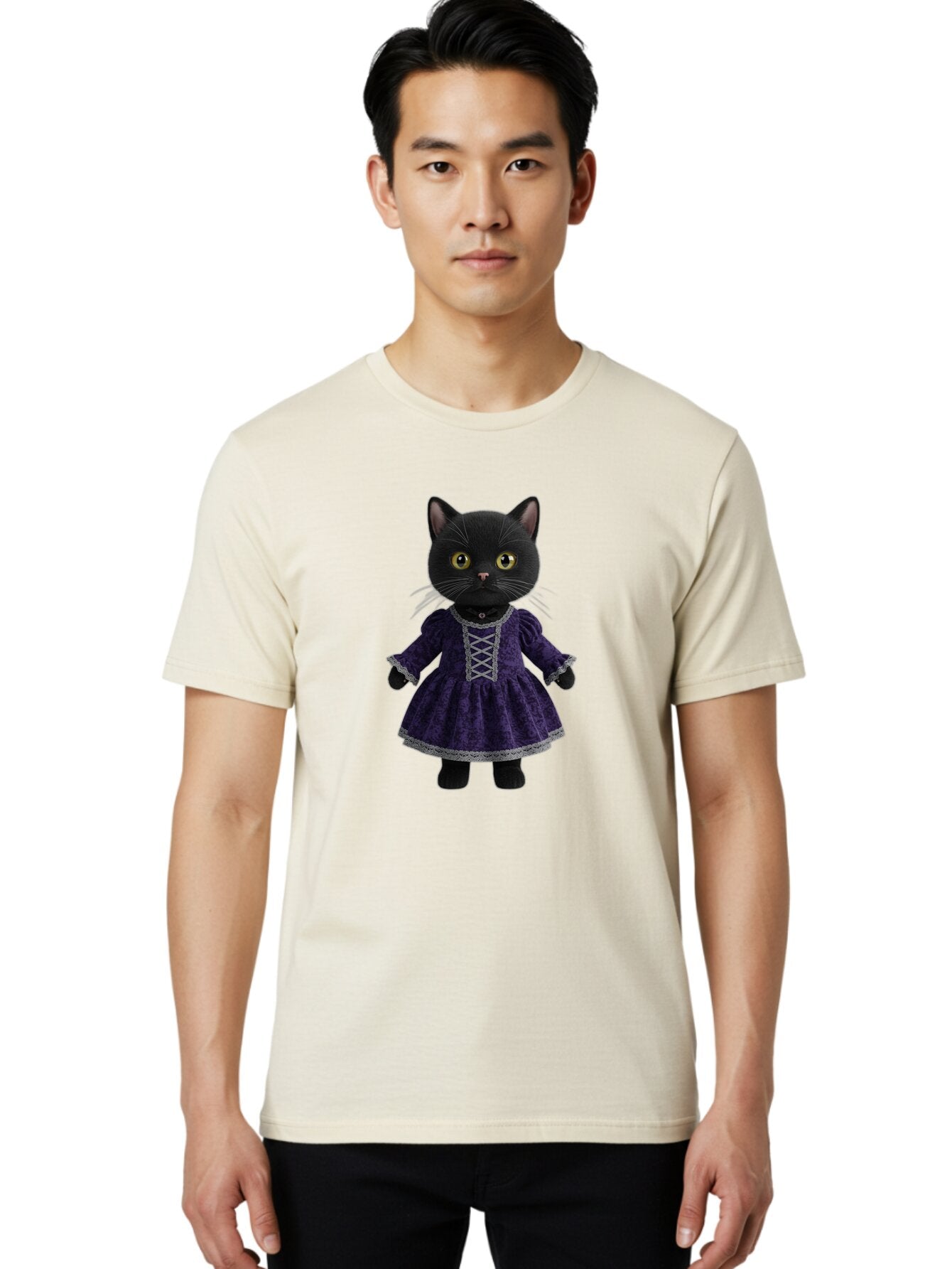 Black-Cat-Doll Men'S Graphic Tee, 100% Cotton, Comfortable Casual Summer Wear, Machine Washable, Vintage Camera, Old Camera, Antique Camera, Black Camera, Classic Photography, Photography Equipment, Nostalgic Device, Film Camera, Camera Art Baq365 27
