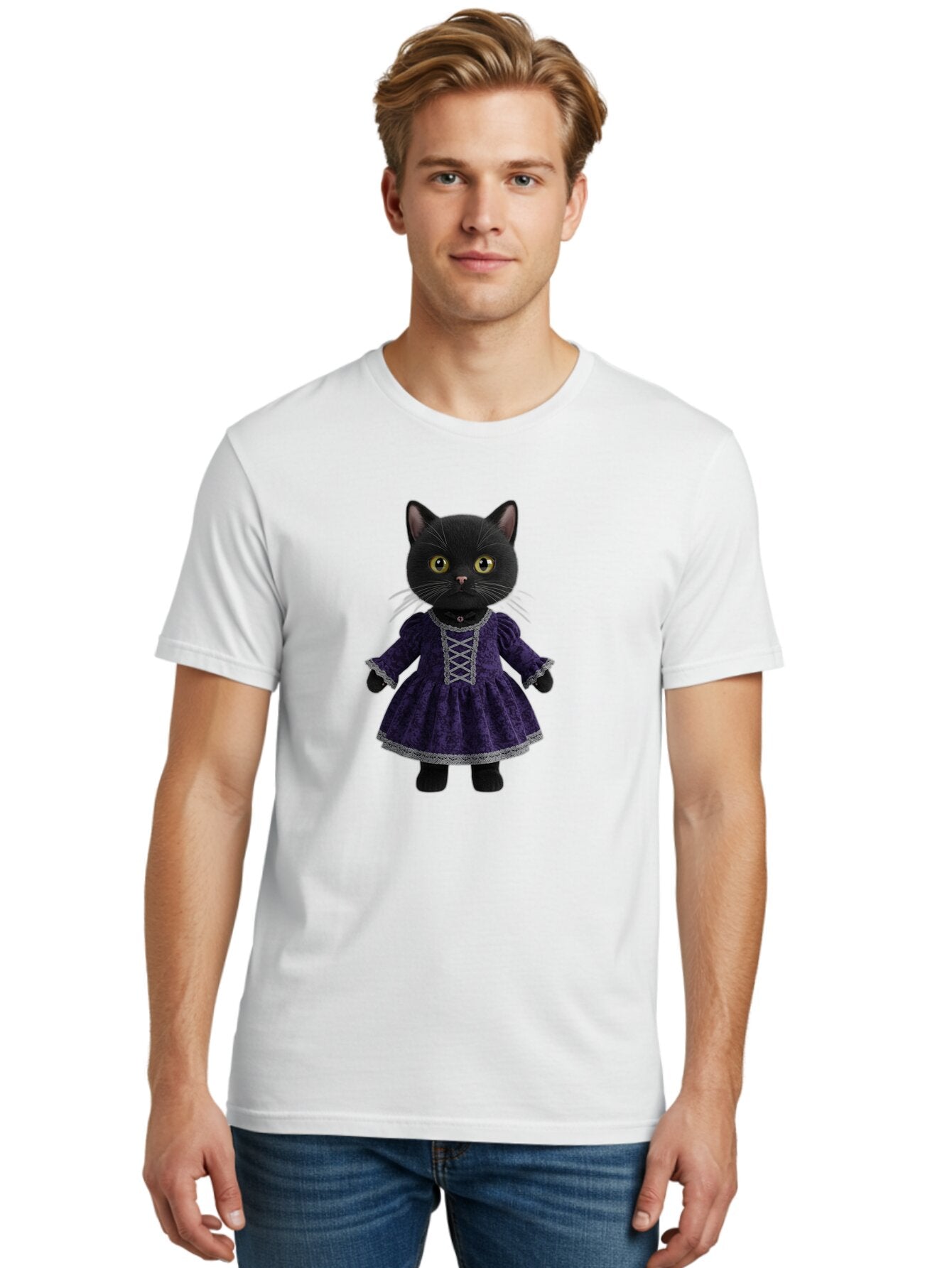 Black-Cat-Doll Men'S Graphic Tee, 100% Cotton, Comfortable Casual Summer Wear, Machine Washable, Vintage Camera, Old Camera, Antique Camera, Black Camera, Classic Photography, Photography Equipment, Nostalgic Device, Film Camera, Camera Art Baq365 23