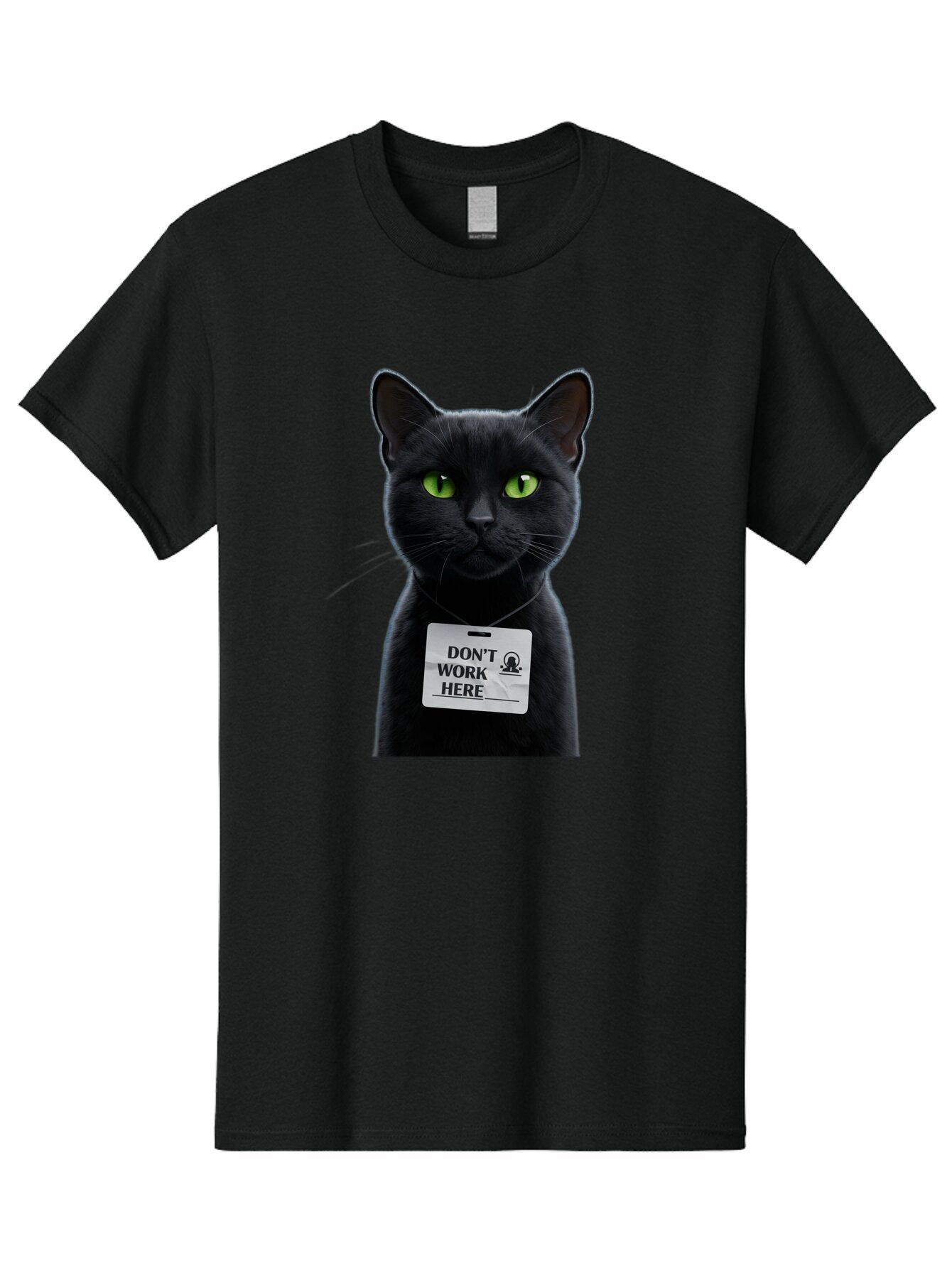 Black-Cat-With-Id Men'S Graphic Tee, 100% Cotton, Comfortable Casual Summer Wear, Machine Washable, Vintage Camera, Old Camera, Antique Camera, Black Camera, Classic Photography, Photography Equipment, Nostalgic Device, Film Camera, Camera Art Baq366