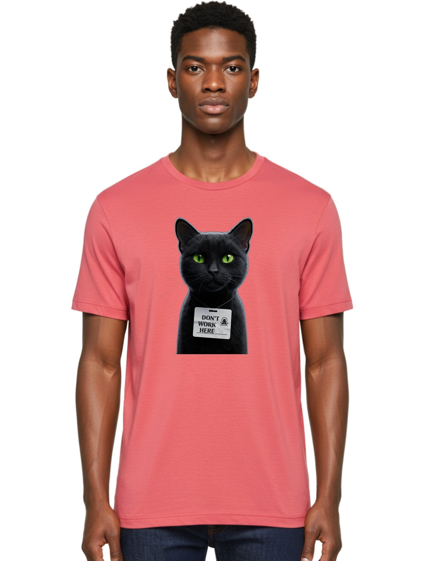 Black-Cat-With-Id Men'S Graphic Tee, 100% Cotton, Comfortable Casual Summer Wear, Machine Washable, Vintage Camera, Old Camera, Antique Camera, Black Camera, Classic Photography, Photography Equipment, Nostalgic Device, Film Camera, Camera Art Baq366 29