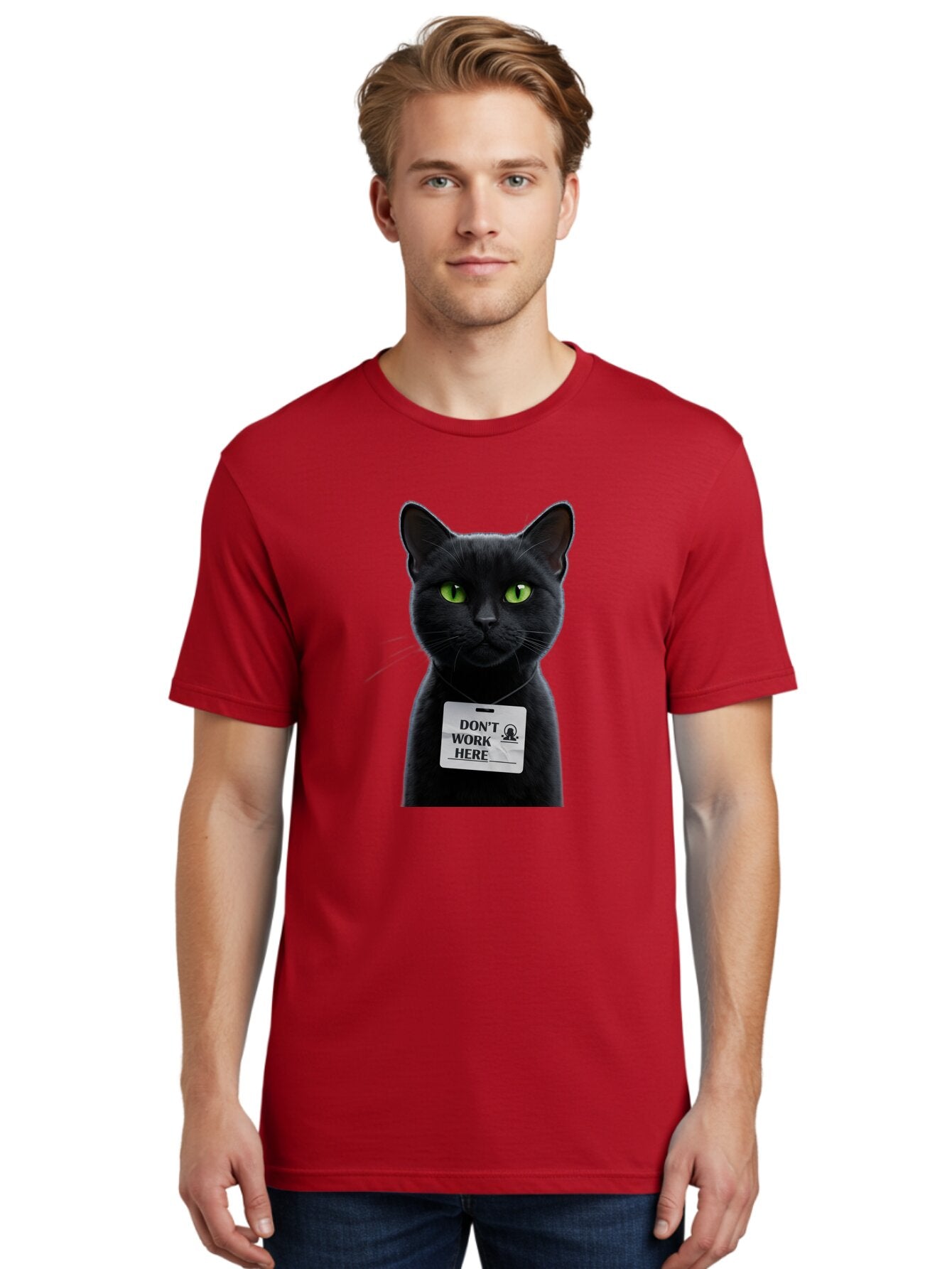 Black-Cat-With-Id Men'S Graphic Tee, 100% Cotton, Comfortable Casual Summer Wear, Machine Washable, Vintage Camera, Old Camera, Antique Camera, Black Camera, Classic Photography, Photography Equipment, Nostalgic Device, Film Camera, Camera Art Baq366 23
