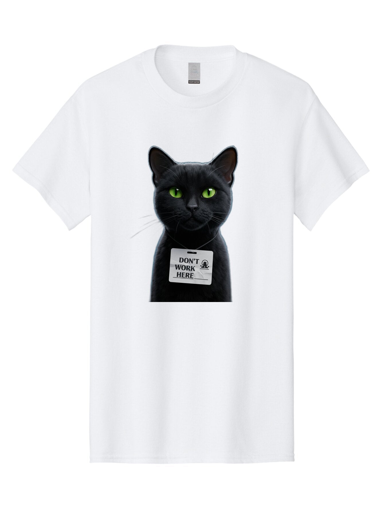 Black-Cat-With-Id Men'S Graphic Tee, 100% Cotton, Comfortable Casual Summer Wear, Machine Washable, Vintage Camera, Old Camera, Antique Camera, Black Camera, Classic Photography, Photography Equipment, Nostalgic Device, Film Camera, Camera Art Baq366 8