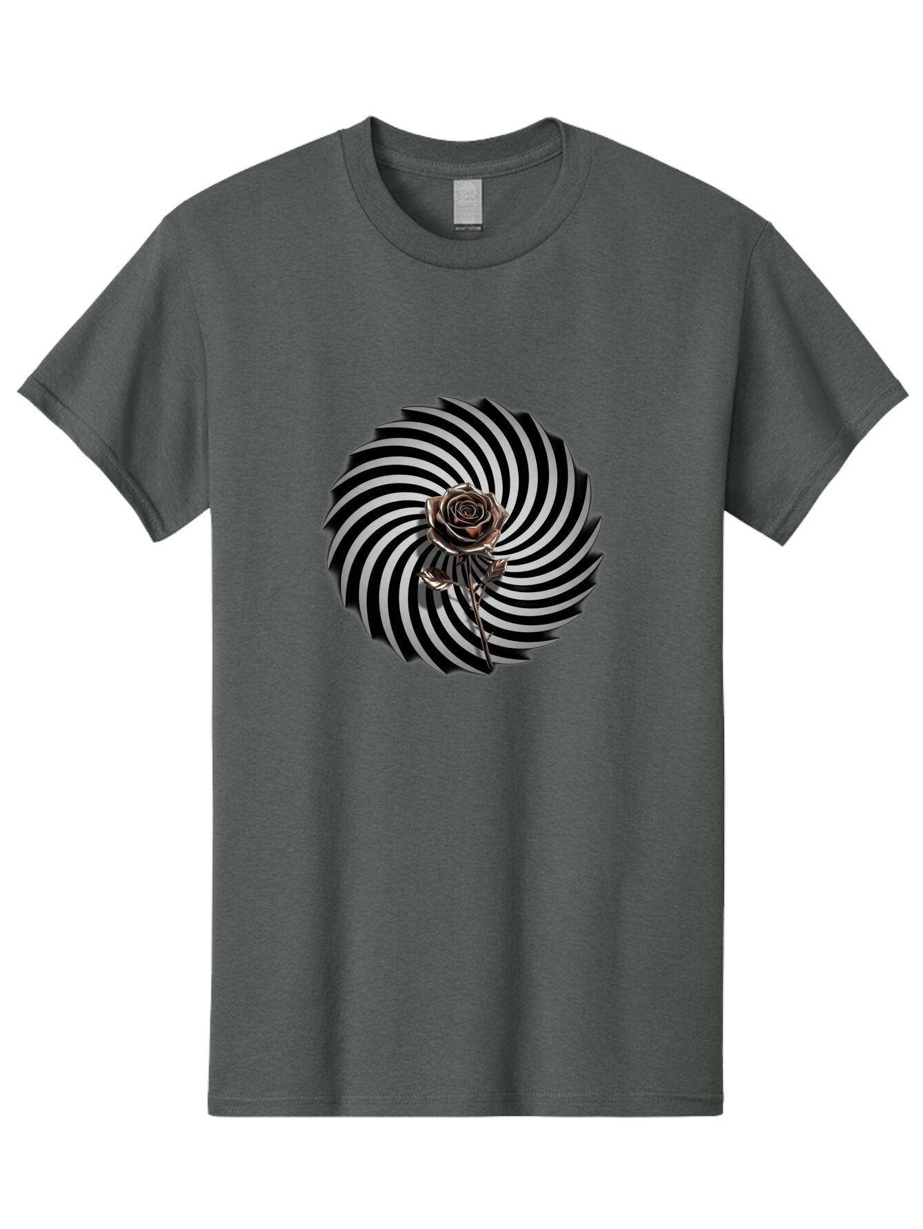 Black-Rose-Spiral Men'S Graphic Tee, 100% Cotton, Comfortable Casual Summer Wear, Machine Washable, Vintage Camera, Old Camera, Antique Camera, Black Camera, Classic Photography, Photography Equipment, Nostalgic Device, Film Camera, Camera Art Baq367 9