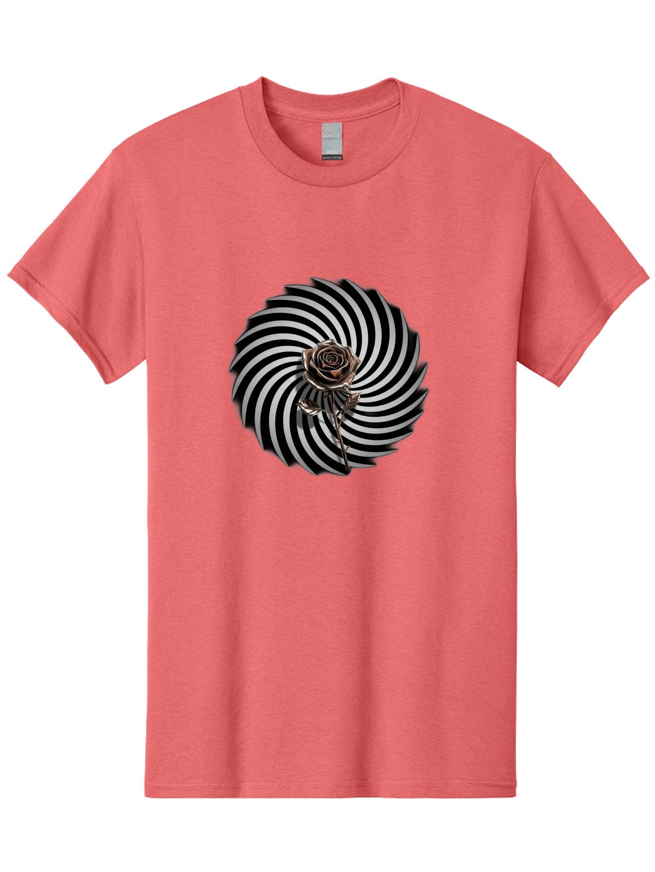 Black-Rose-Spiral Men'S Graphic Tee, 100% Cotton, Comfortable Casual Summer Wear, Machine Washable, Vintage Camera, Old Camera, Antique Camera, Black Camera, Classic Photography, Photography Equipment, Nostalgic Device, Film Camera, Camera Art Baq367 5