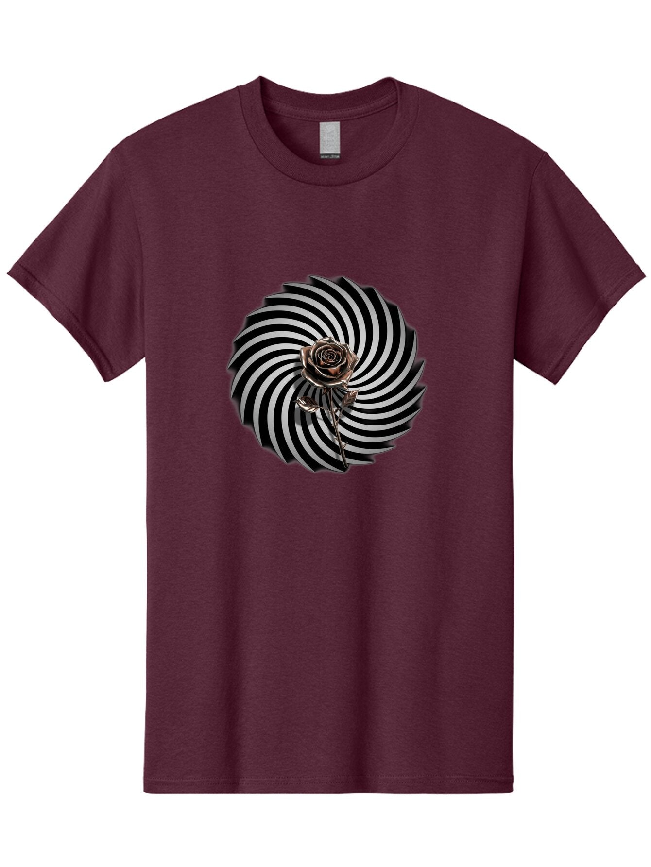 Black-Rose-Spiral Men'S Graphic Tee, 100% Cotton, Comfortable Casual Summer Wear, Machine Washable, Vintage Camera, Old Camera, Antique Camera, Black Camera, Classic Photography, Photography Equipment, Nostalgic Device, Film Camera, Camera Art Baq367 10