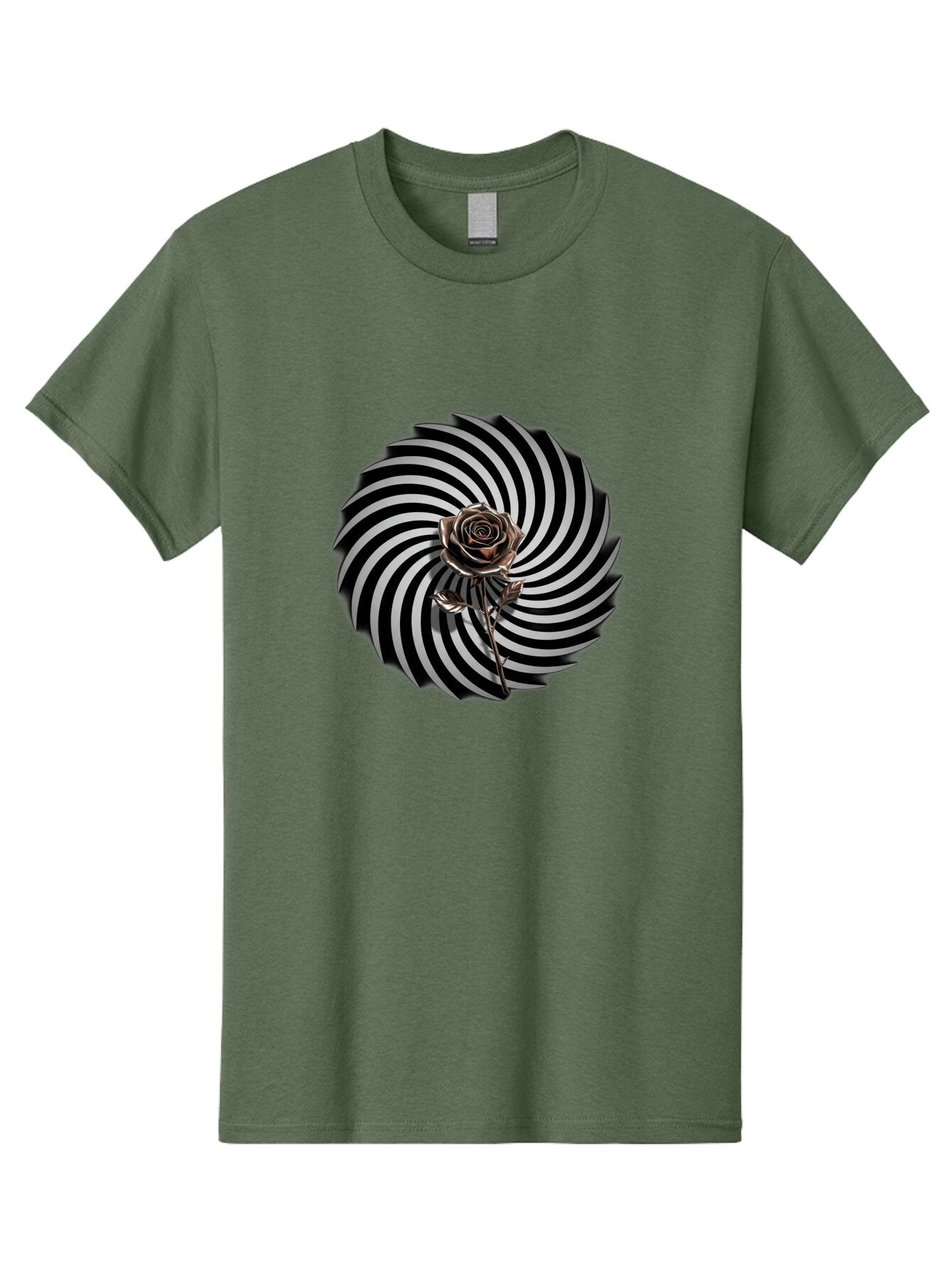 Black-Rose-Spiral Men'S Graphic Tee, 100% Cotton, Comfortable Casual Summer Wear, Machine Washable, Vintage Camera, Old Camera, Antique Camera, Black Camera, Classic Photography, Photography Equipment, Nostalgic Device, Film Camera, Camera Art Baq367 15