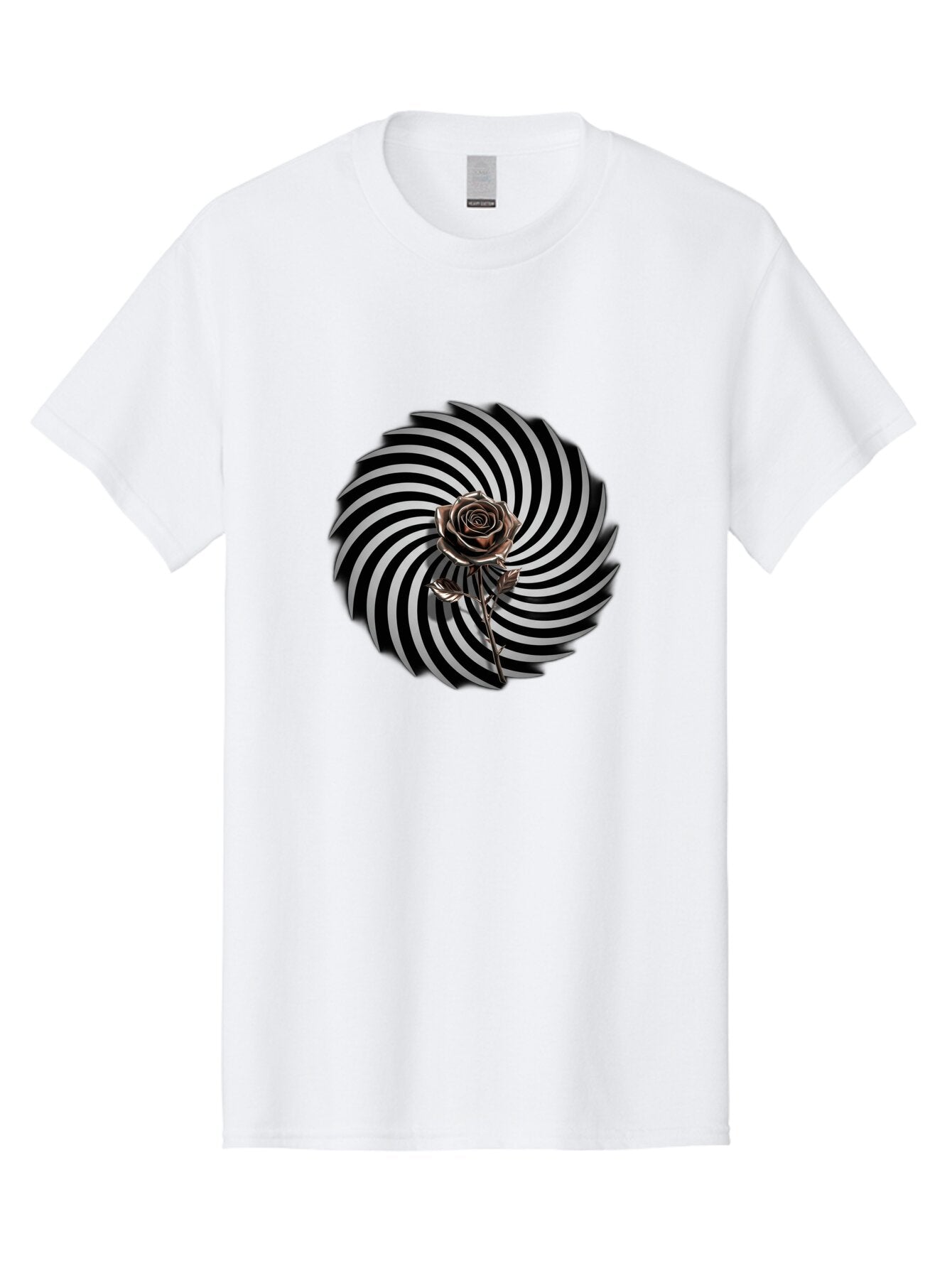 Black-Rose-Spiral Men'S Graphic Tee, 100% Cotton, Comfortable Casual Summer Wear, Machine Washable, Vintage Camera, Old Camera, Antique Camera, Black Camera, Classic Photography, Photography Equipment, Nostalgic Device, Film Camera, Camera Art Baq367 8