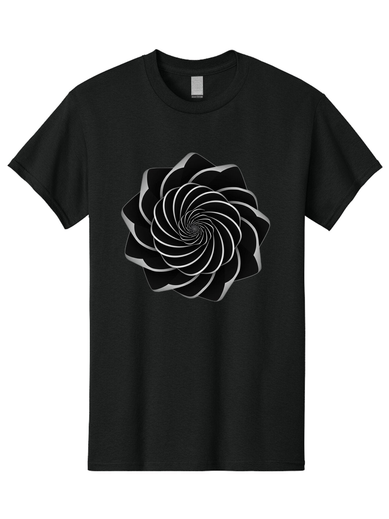 Black-Spiral-1 Men'S Graphic Tee, 100% Cotton, Comfortable Casual Summer Wear, Machine Washable, Vintage Camera, Old Camera, Antique Camera, Black Camera, Classic Photography, Photography Equipment, Nostalgic Device, Film Camera, Camera Art Baq368 15