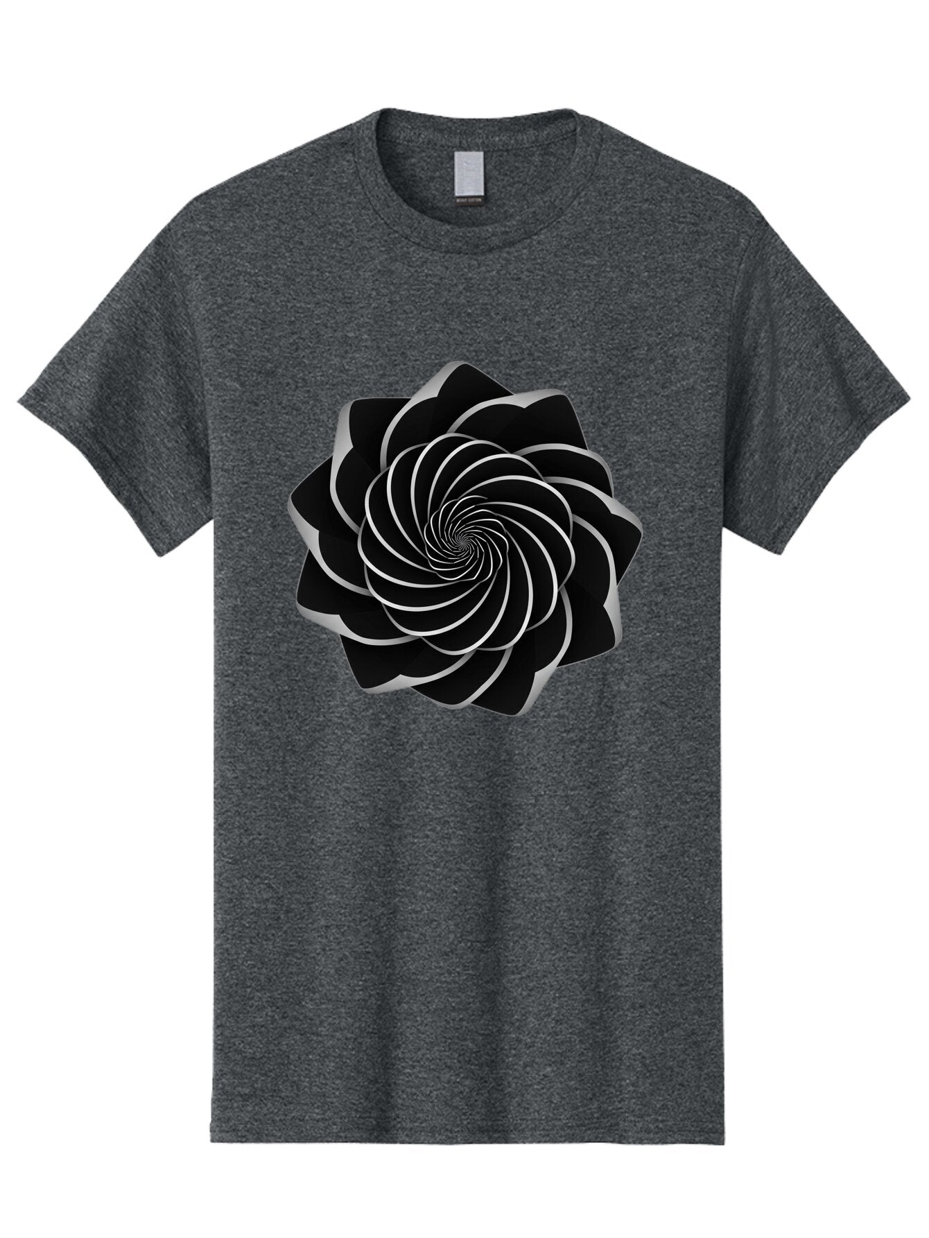Black-Spiral-1 Men'S Graphic Tee, 100% Cotton, Comfortable Casual Summer Wear, Machine Washable, Vintage Camera, Old Camera, Antique Camera, Black Camera, Classic Photography, Photography Equipment, Nostalgic Device, Film Camera, Camera Art Baq368 2