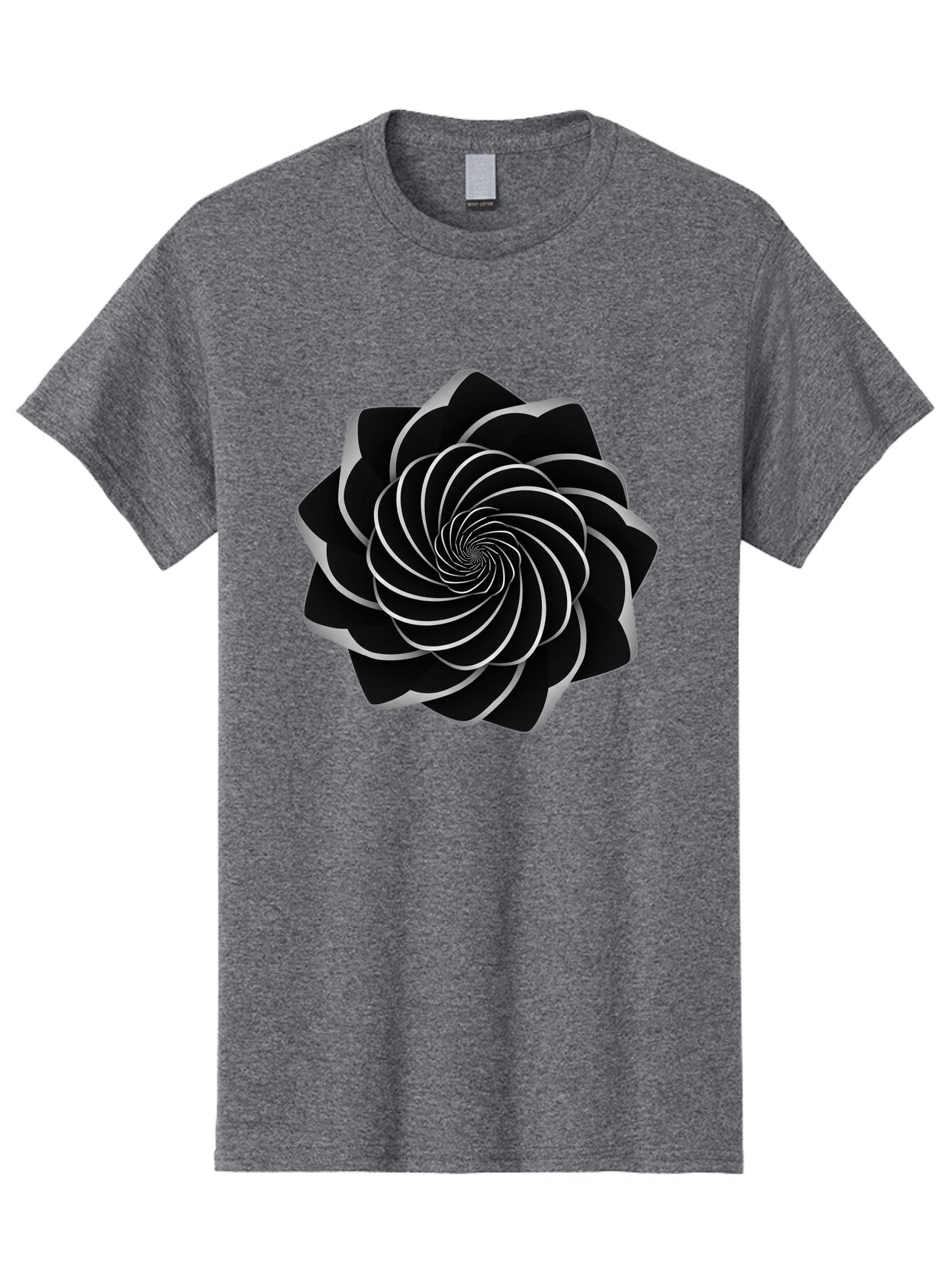 Black-Spiral-1 Men'S Graphic Tee, 100% Cotton, Comfortable Casual Summer Wear, Machine Washable, Vintage Camera, Old Camera, Antique Camera, Black Camera, Classic Photography, Photography Equipment, Nostalgic Device, Film Camera, Camera Art Baq368 8