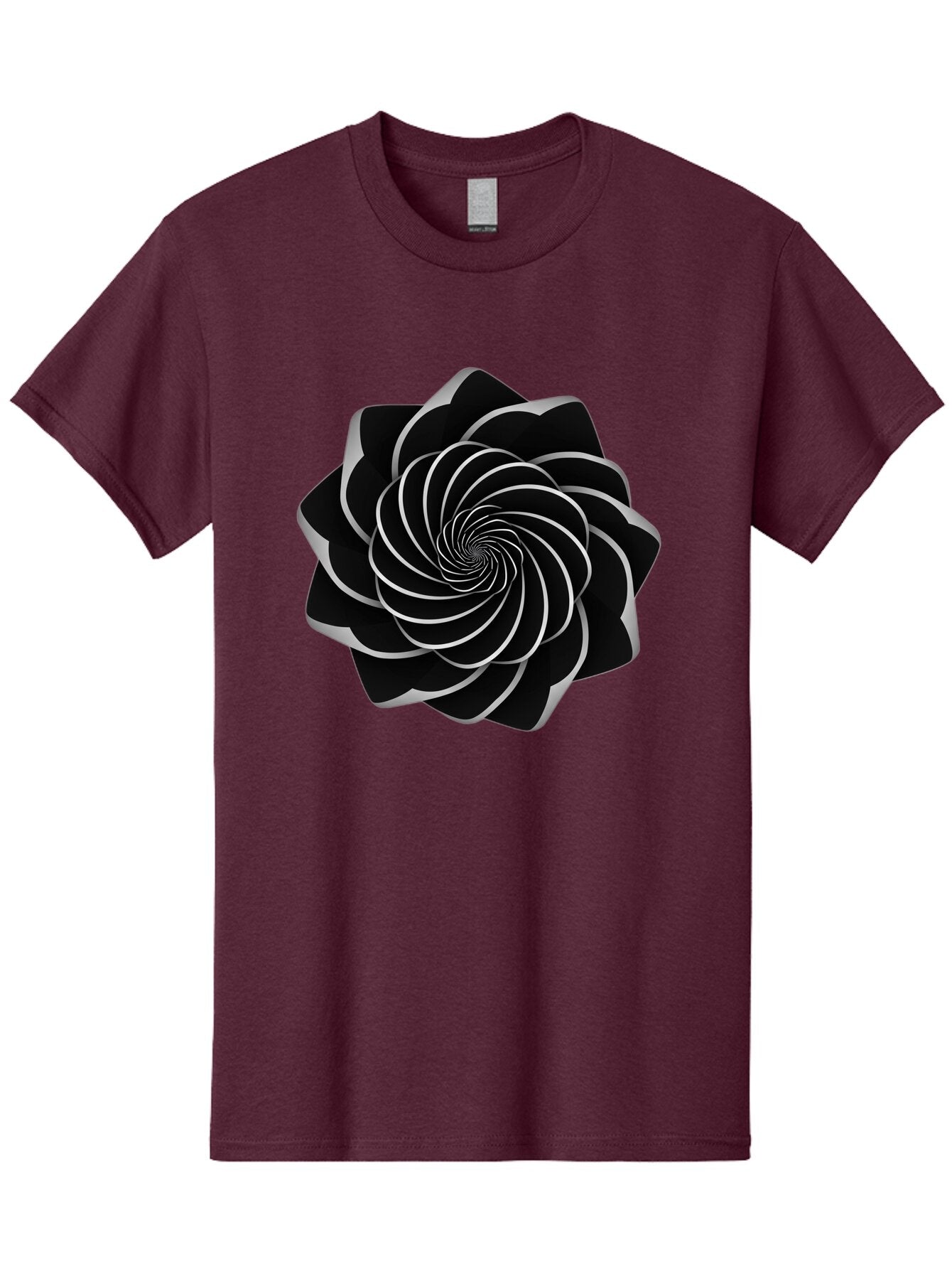 Black-Spiral-1 Men'S Graphic Tee, 100% Cotton, Comfortable Casual Summer Wear, Machine Washable, Vintage Camera, Old Camera, Antique Camera, Black Camera, Classic Photography, Photography Equipment, Nostalgic Device, Film Camera, Camera Art Baq368 7