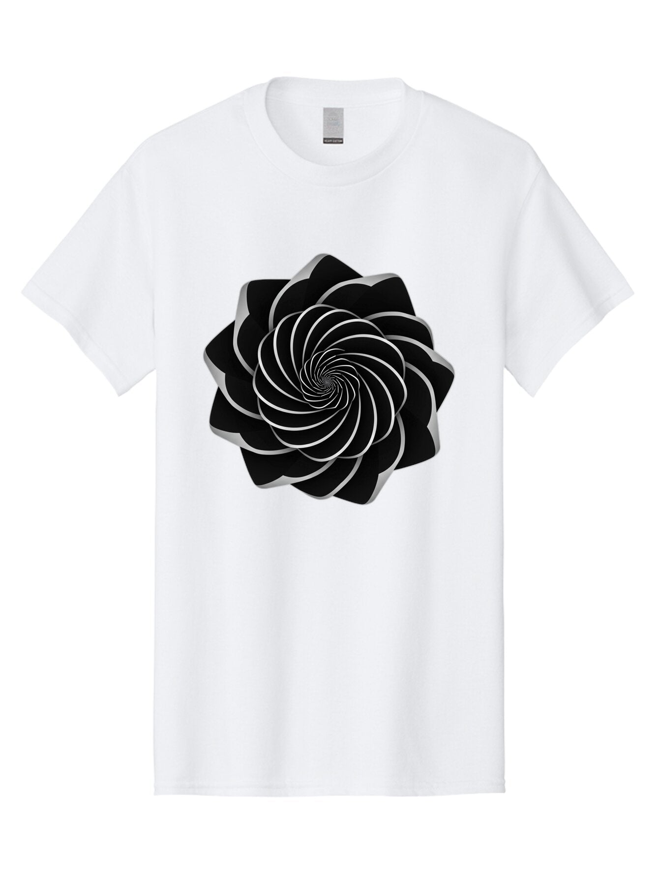 Black-Spiral-1 Men'S Graphic Tee, 100% Cotton, Comfortable Casual Summer Wear, Machine Washable, Vintage Camera, Old Camera, Antique Camera, Black Camera, Classic Photography, Photography Equipment, Nostalgic Device, Film Camera, Camera Art Baq368 10