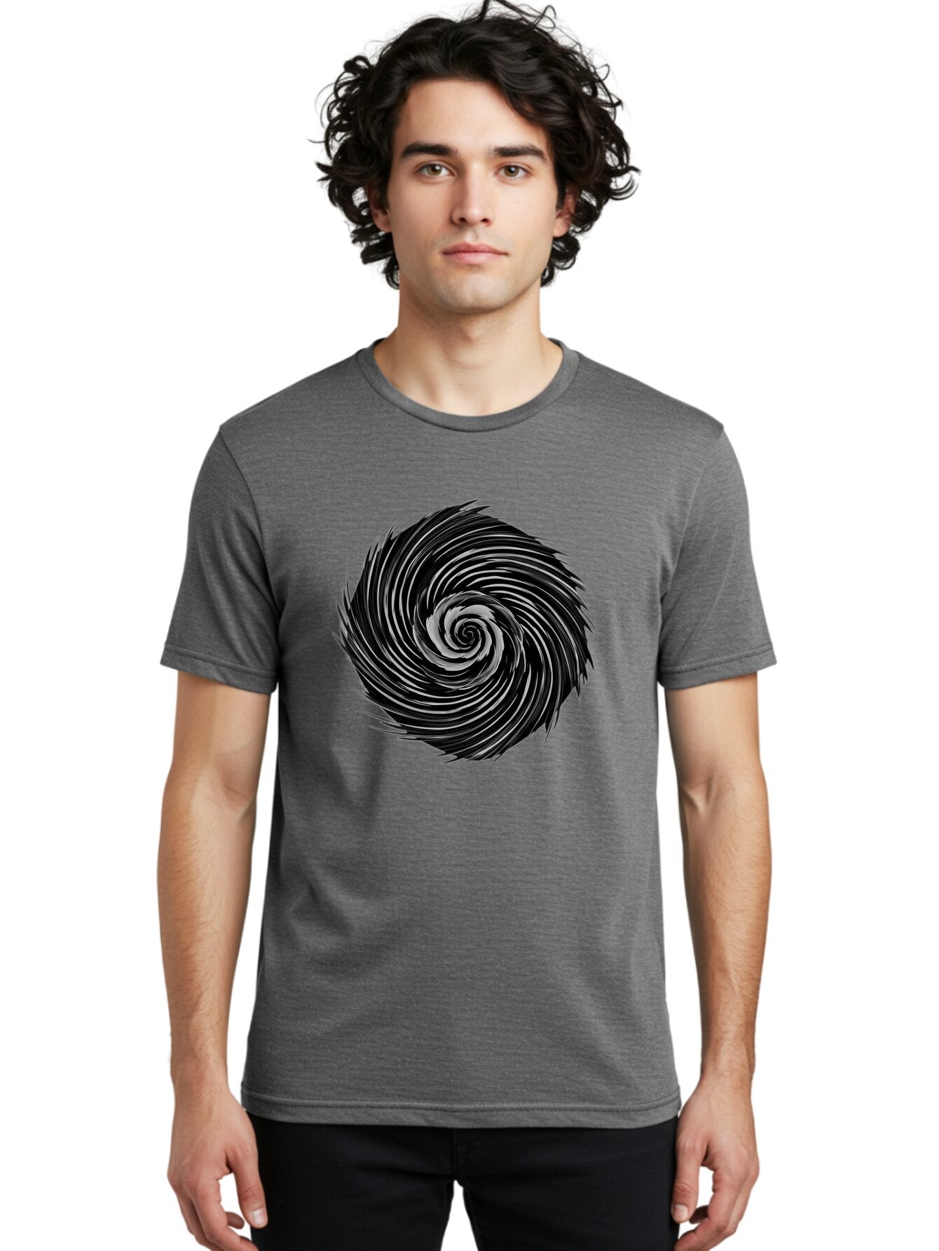 Black-Spiral Men'S Graphic Tee, 100% Cotton, Comfortable Casual Summer Wear, Machine Washable, Vintage Camera, Old Camera, Antique Camera, Black Camera, Classic Photography, Photography Equipment, Nostalgic Device, Film Camera, Camera Art Baq369 29