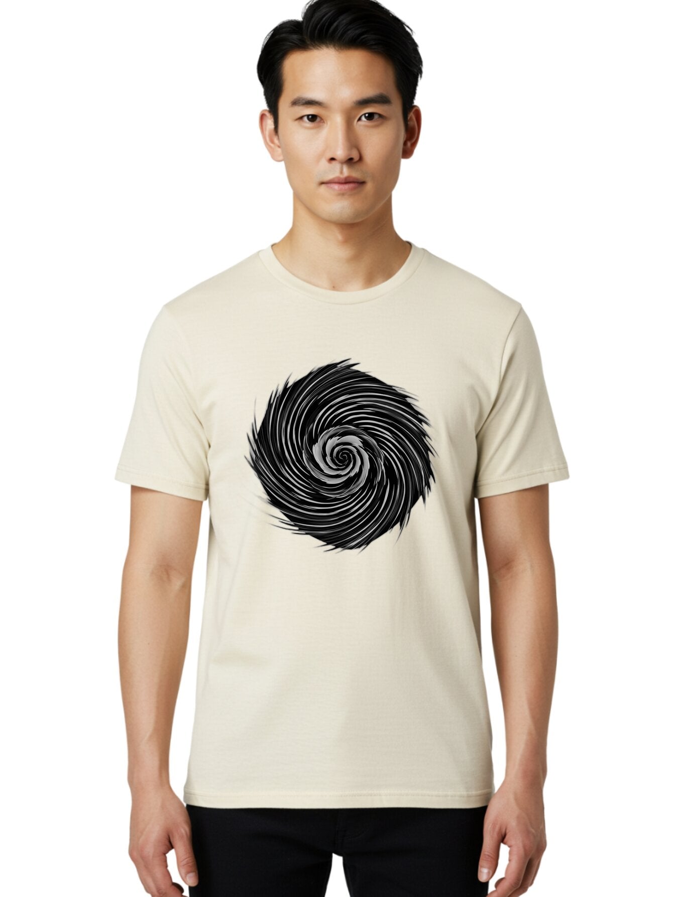 Black-Spiral Men'S Graphic Tee, 100% Cotton, Comfortable Casual Summer Wear, Machine Washable, Vintage Camera, Old Camera, Antique Camera, Black Camera, Classic Photography, Photography Equipment, Nostalgic Device, Film Camera, Camera Art Baq369 27