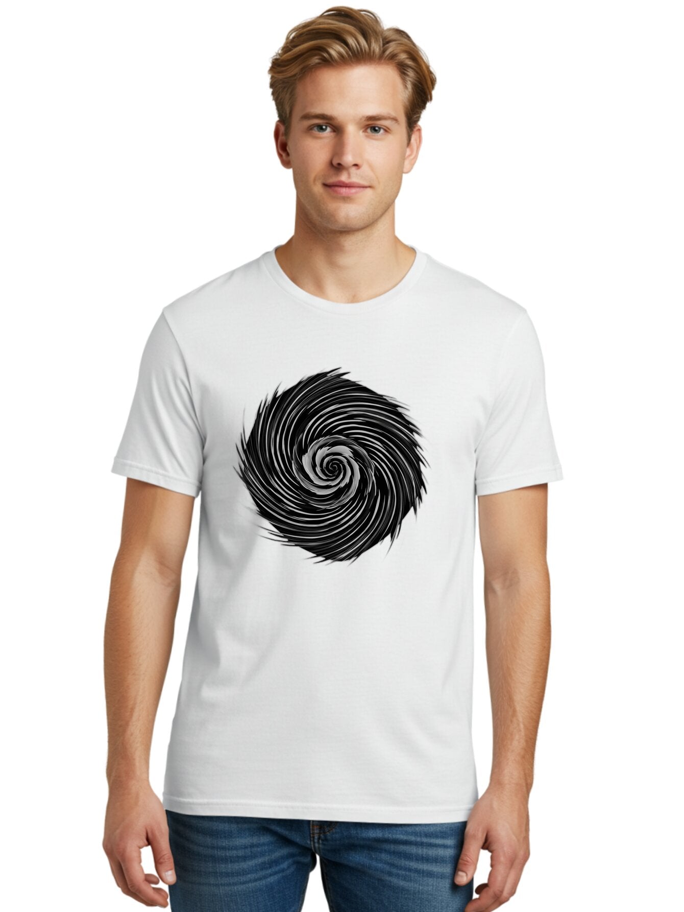 Black-Spiral Men'S Graphic Tee, 100% Cotton, Comfortable Casual Summer Wear, Machine Washable, Vintage Camera, Old Camera, Antique Camera, Black Camera, Classic Photography, Photography Equipment, Nostalgic Device, Film Camera, Camera Art Baq369 22
