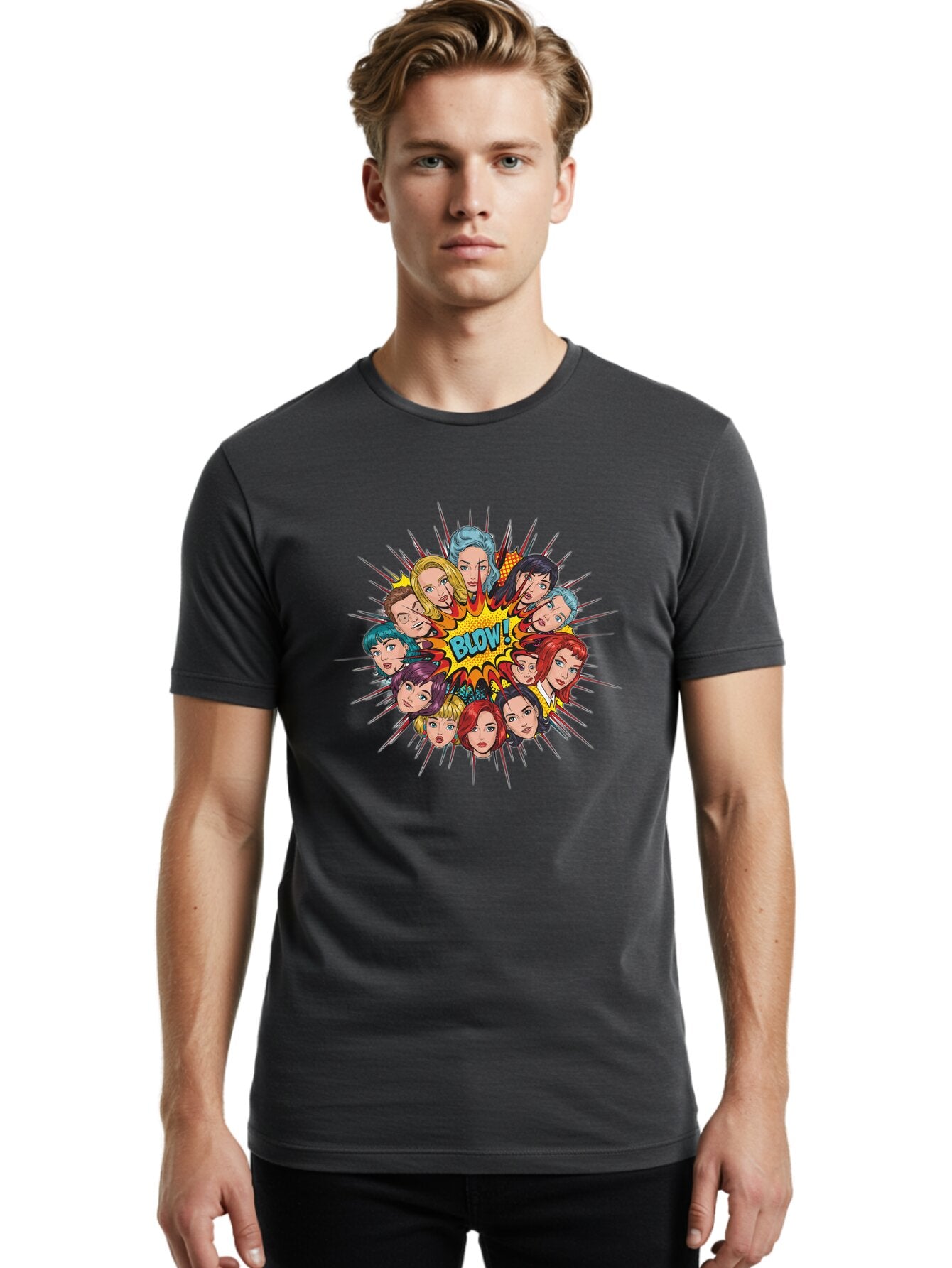 Blow Men'S Graphic Tee, 100% Cotton, Comfortable Casual Summer Wear, Machine Washable, Vintage Camera, Old Camera, Antique Camera, Black Camera, Classic Photography, Photography Equipment, Nostalgic Device, Film Camera, Camera Art Baq372 16
