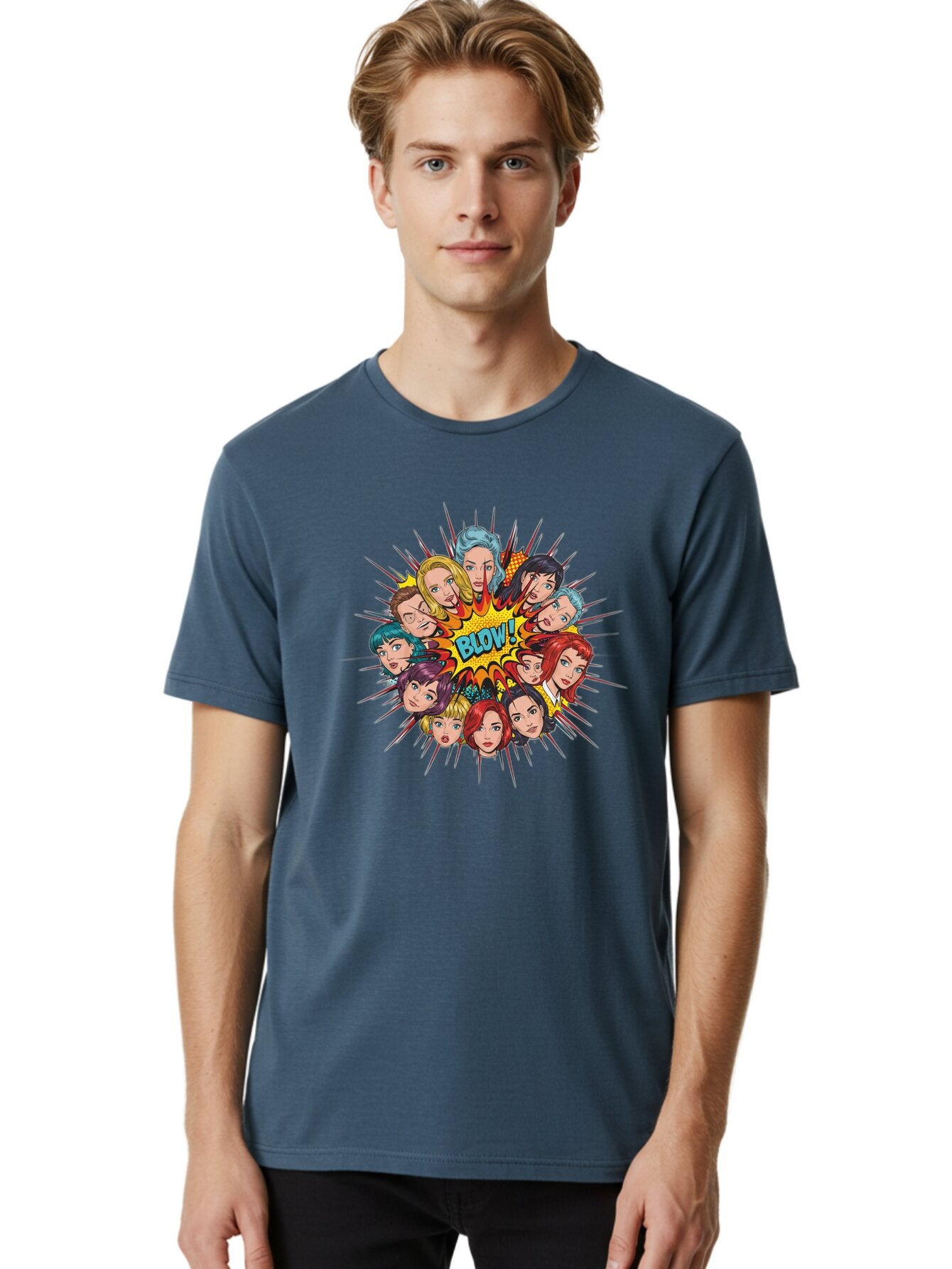 Blow Men'S Graphic Tee, 100% Cotton, Comfortable Casual Summer Wear, Machine Washable, Vintage Camera, Old Camera, Antique Camera, Black Camera, Classic Photography, Photography Equipment, Nostalgic Device, Film Camera, Camera Art Baq372 30