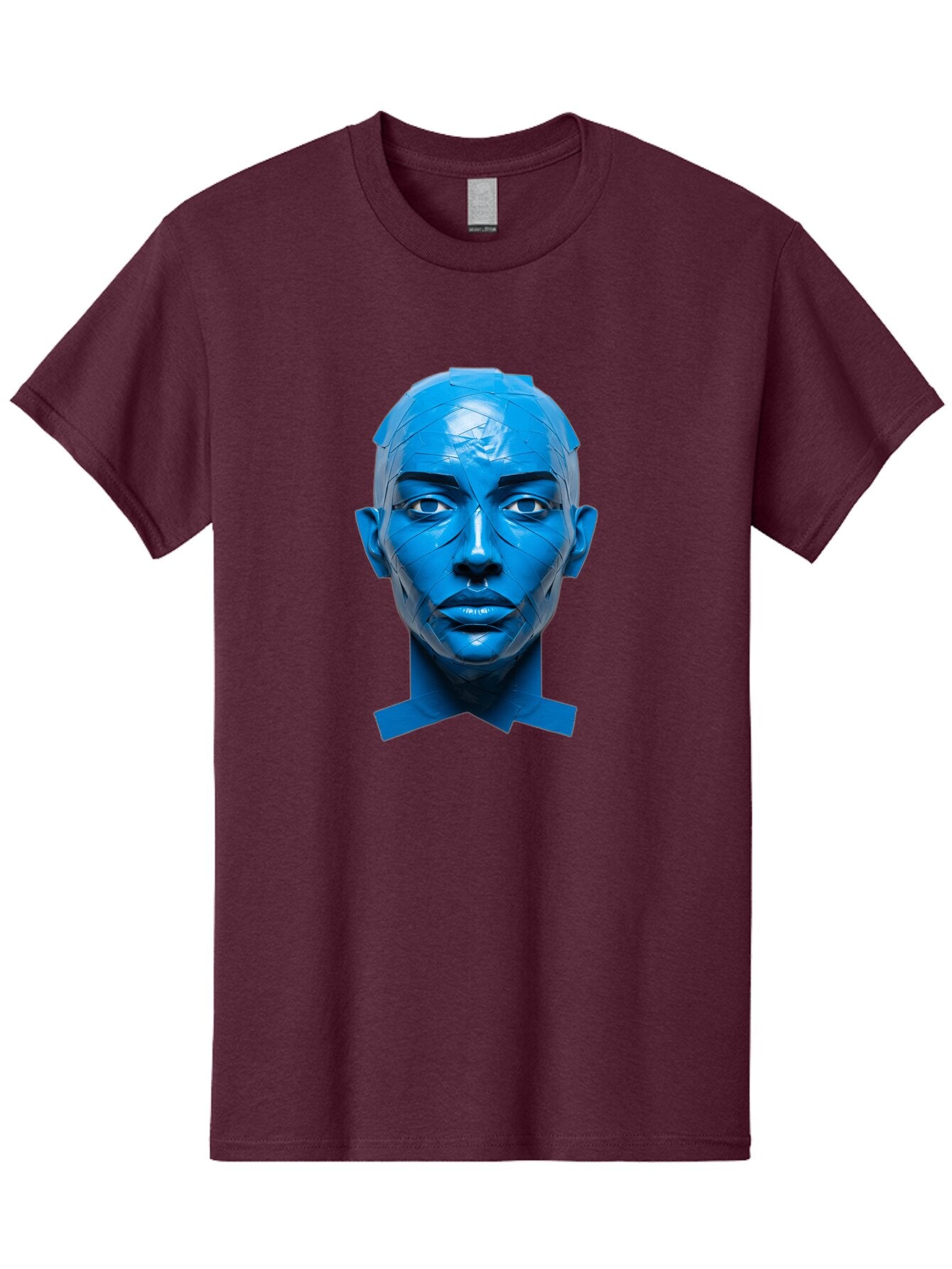Blue-Woman-S-Face Men'S Graphic Tee, 100% Cotton, Comfortable Casual Summer Wear, Machine Washable, Vintage Camera, Old Camera, Antique Camera, Black Camera, Classic Photography, Photography Equipment, Nostalgic Device, Film Camera, Camera Art Baq377 8