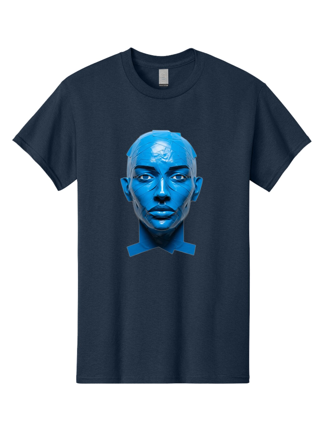 Blue-Woman-S-Face Men'S Graphic Tee, 100% Cotton, Comfortable Casual Summer Wear, Machine Washable, Vintage Camera, Old Camera, Antique Camera, Black Camera, Classic Photography, Photography Equipment, Nostalgic Device, Film Camera, Camera Art Baq377 5