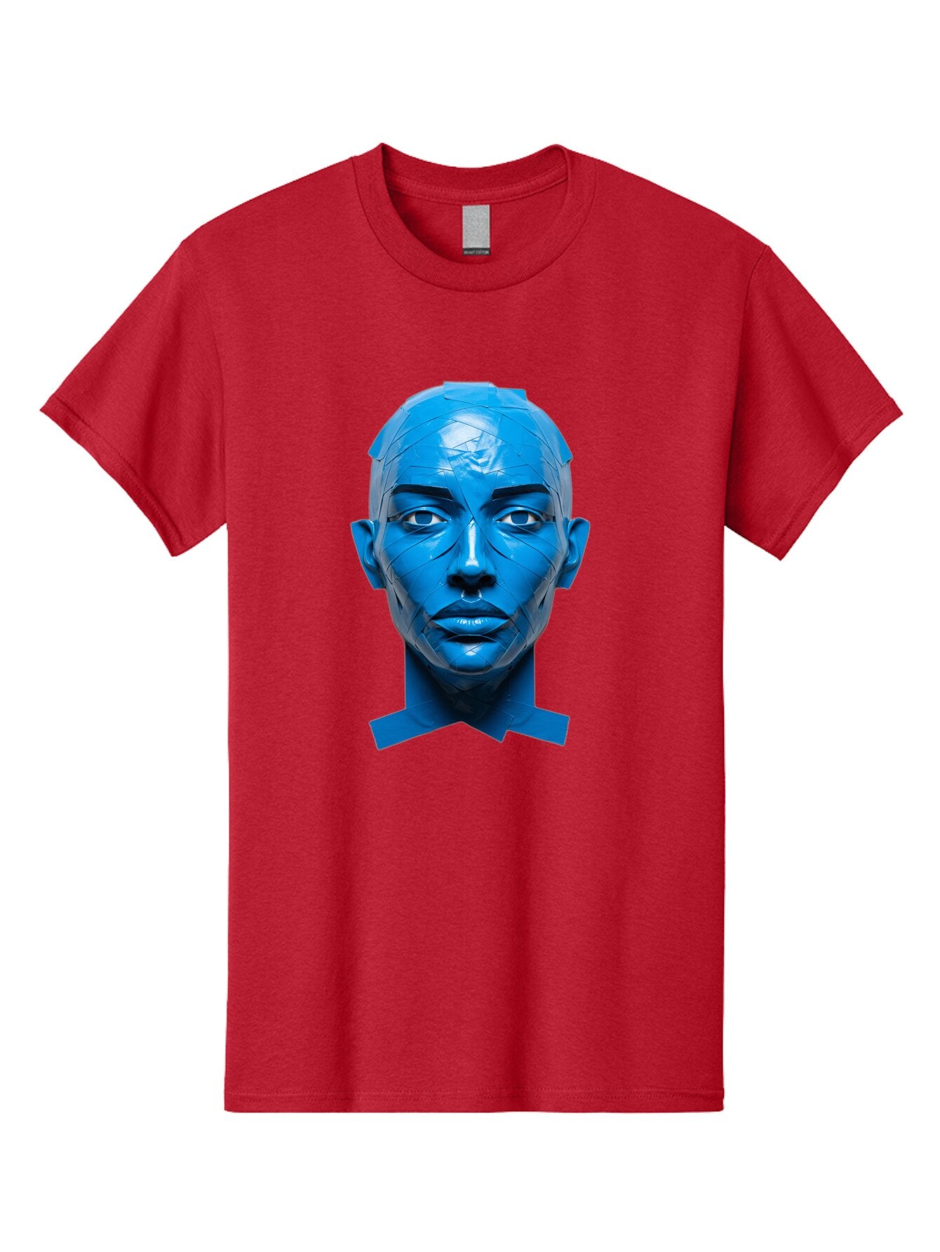 Blue-Woman-S-Face Men'S Graphic Tee, 100% Cotton, Comfortable Casual Summer Wear, Machine Washable, Vintage Camera, Old Camera, Antique Camera, Black Camera, Classic Photography, Photography Equipment, Nostalgic Device, Film Camera, Camera Art Baq377 1