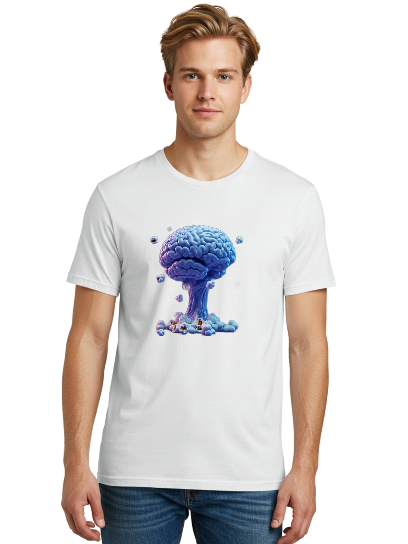 Brain-Explosion-1 Men'S Graphic Tee, 100% Cotton, Comfortable Casual Summer Wear, Machine Washable, Vintage Camera, Old Camera, Antique Camera, Black Camera, Classic Photography, Photography Equipment, Nostalgic Device, Film Camera, Camera Art Baq385 21