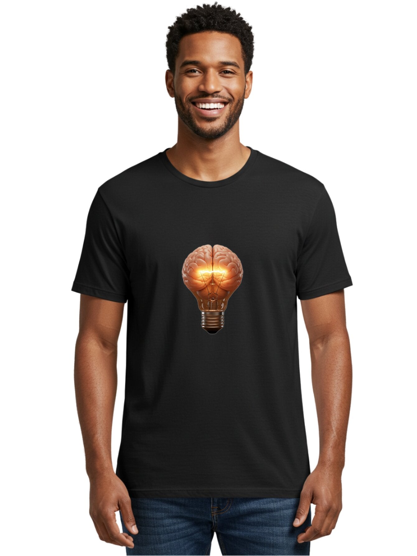 Brain-Light-Bulb Men'S Graphic Tee, 100% Cotton, Comfortable Casual Summer Wear, Machine Washable, Vintage Camera, Old Camera, Antique Camera, Black Camera, Classic Photography, Photography Equipment, Nostalgic Device, Film Camera, Camera Art Baq388 21