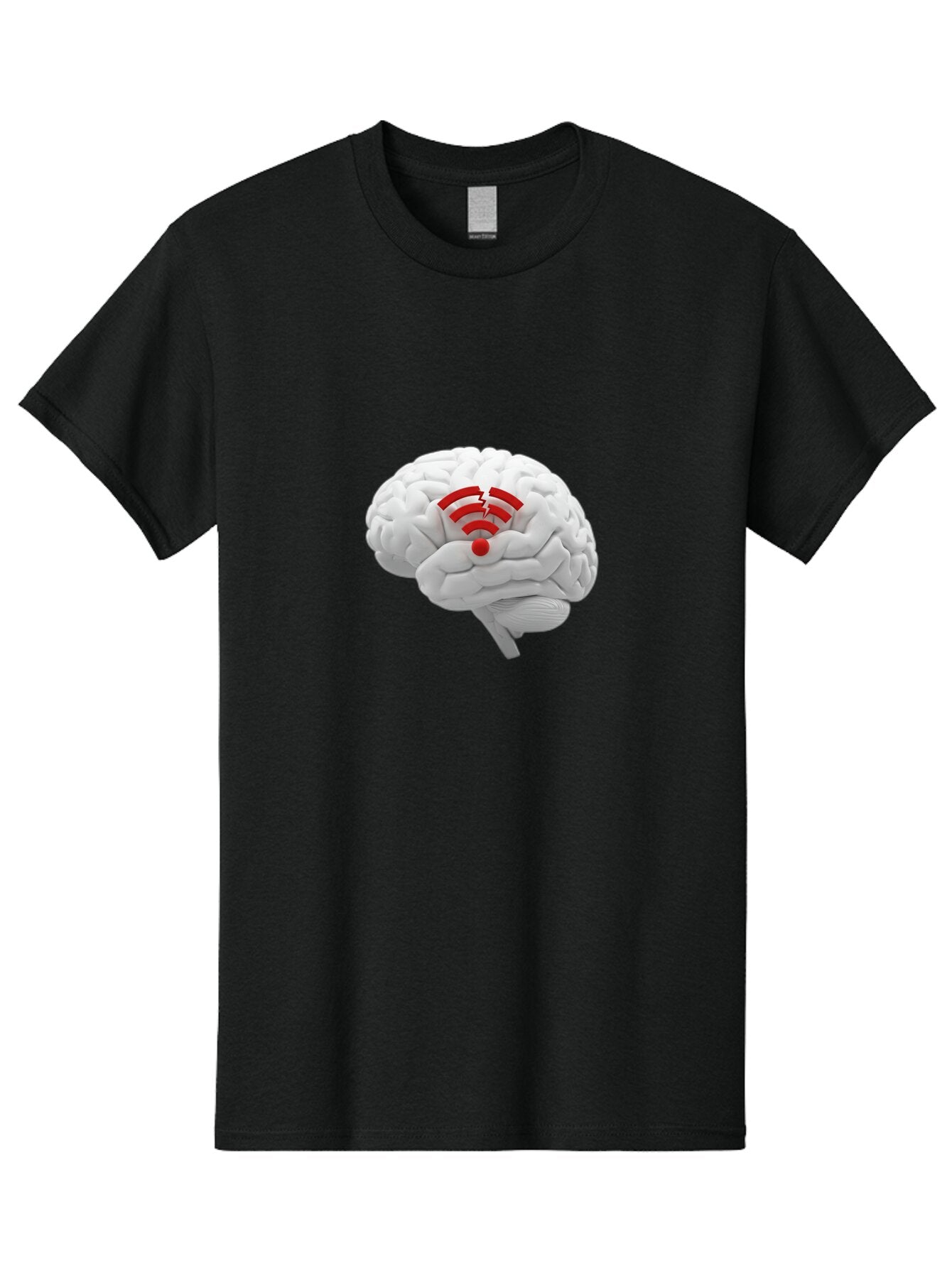 Brain-With-Red-Wifi Men'S Graphic Tee, 100% Cotton, Comfortable Casual Summer Wear, Machine Washable, Vintage Camera, Old Camera, Antique Camera, Black Camera, Classic Photography, Photography Equipment, Nostalgic Device, Film Camera, Baq389 12