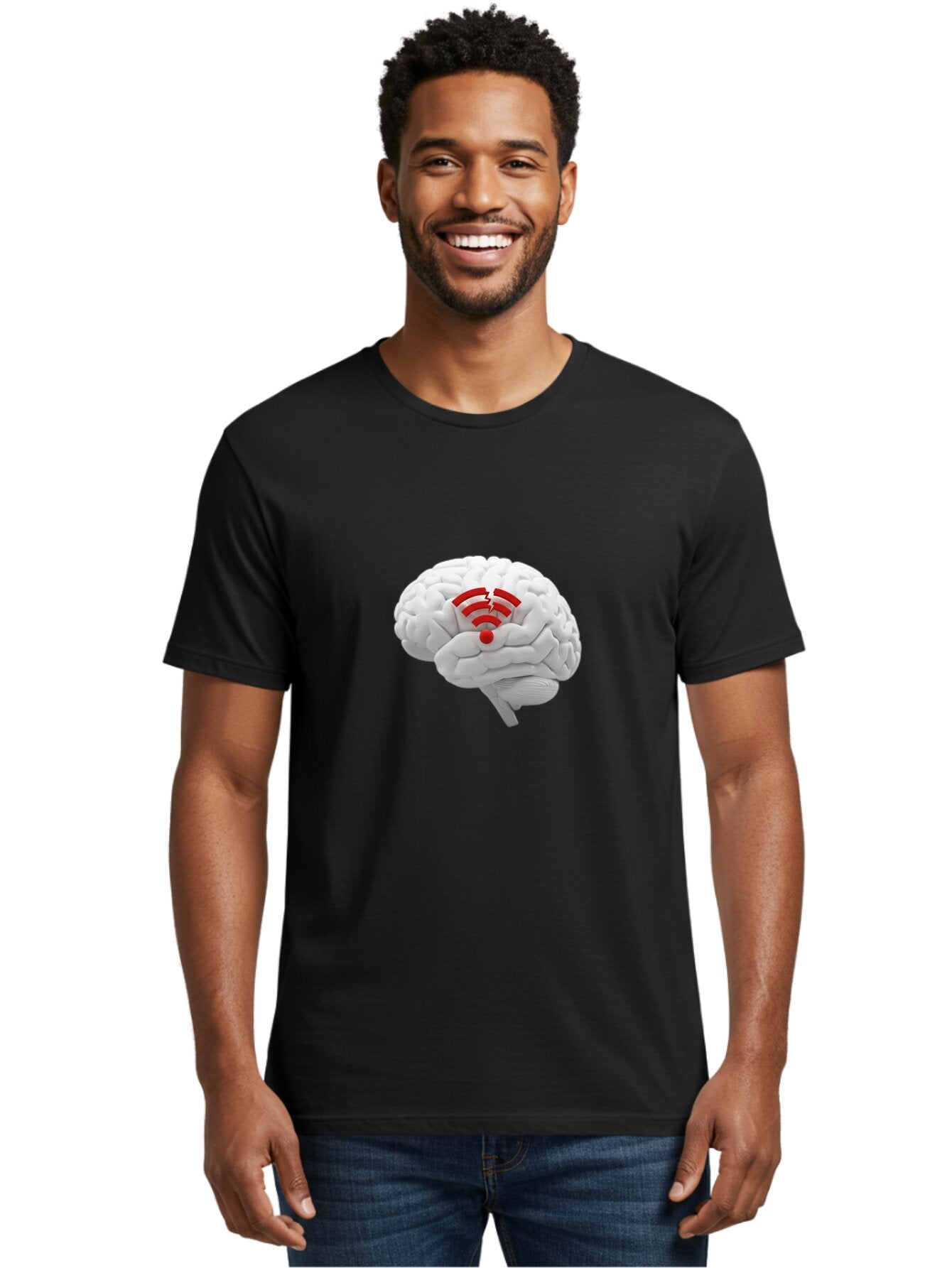 Brain-With-Red-Wifi Men'S Graphic Tee, 100% Cotton, Comfortable Casual Summer Wear, Machine Washable, Vintage Camera, Old Camera, Antique Camera, Black Camera, Classic Photography, Photography Equipment, Nostalgic Device, Film Camera, Baq389 28