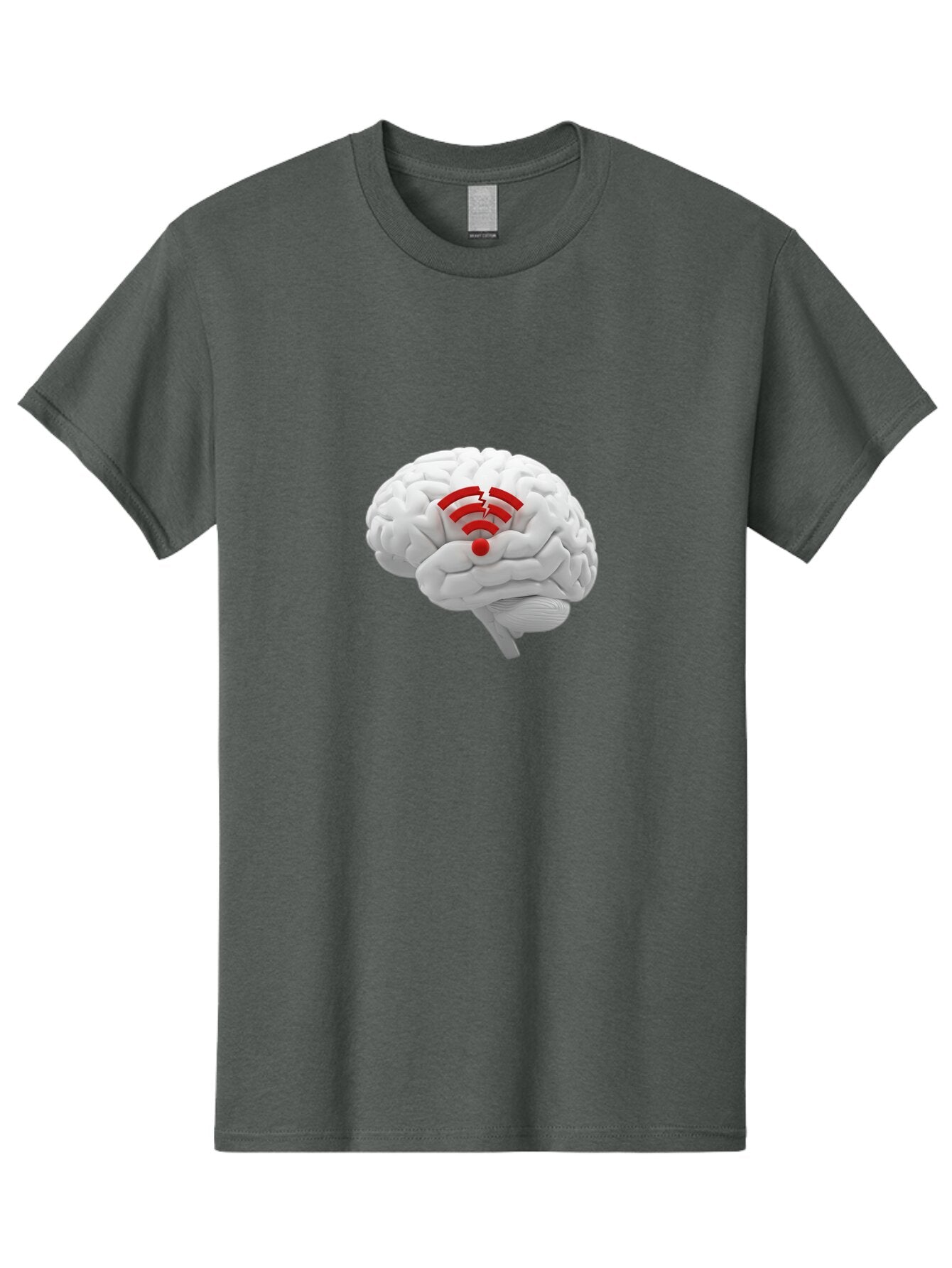 Brain-With-Red-Wifi Men'S Graphic Tee, 100% Cotton, Comfortable Casual Summer Wear, Machine Washable, Vintage Camera, Old Camera, Antique Camera, Black Camera, Classic Photography, Photography Equipment, Nostalgic Device, Film Camera, Baq389 13